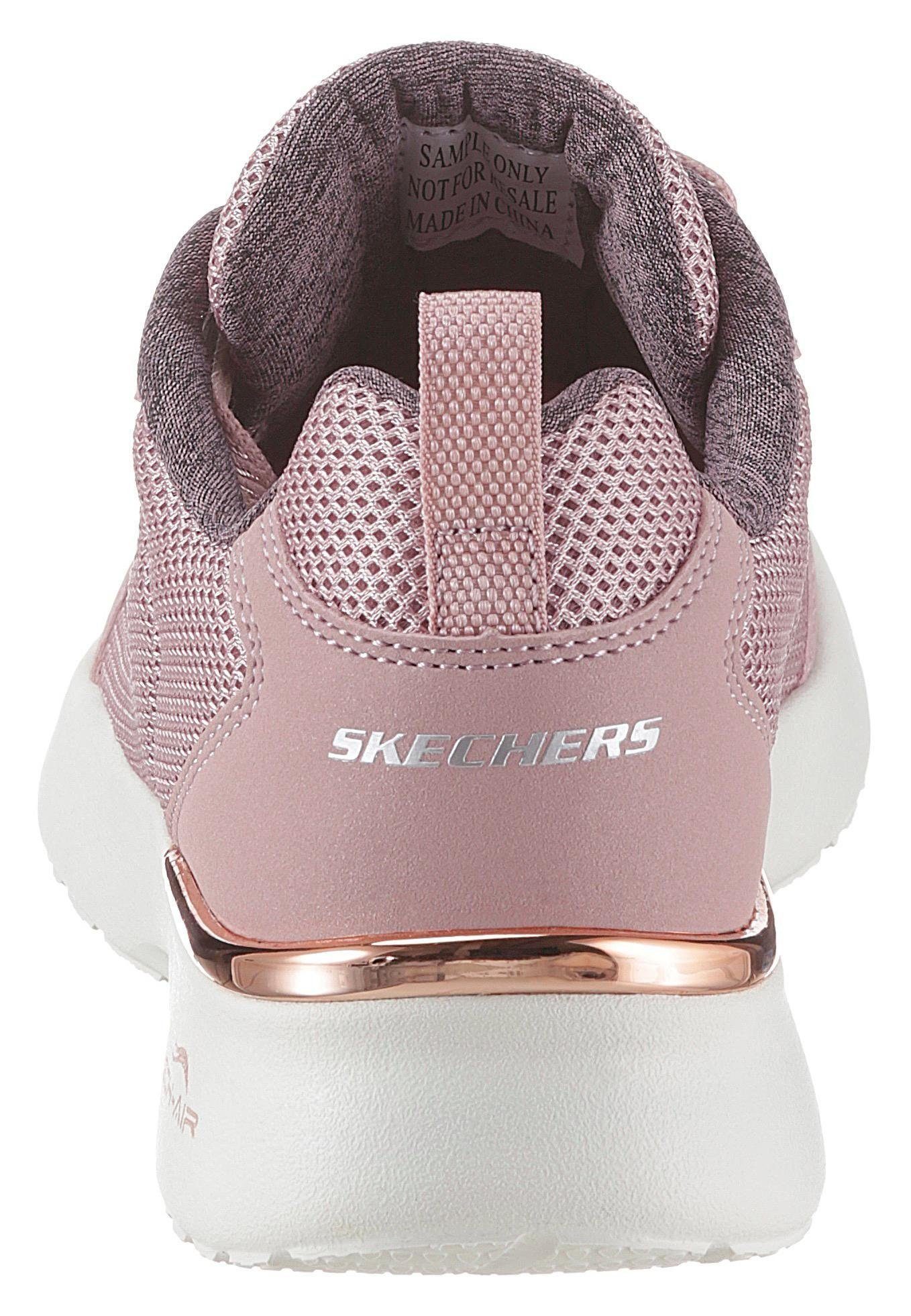 Fast Metallic-Element der - an Dynamight altrosa Sneaker mit Skechers Brake Skech-Air Ferse