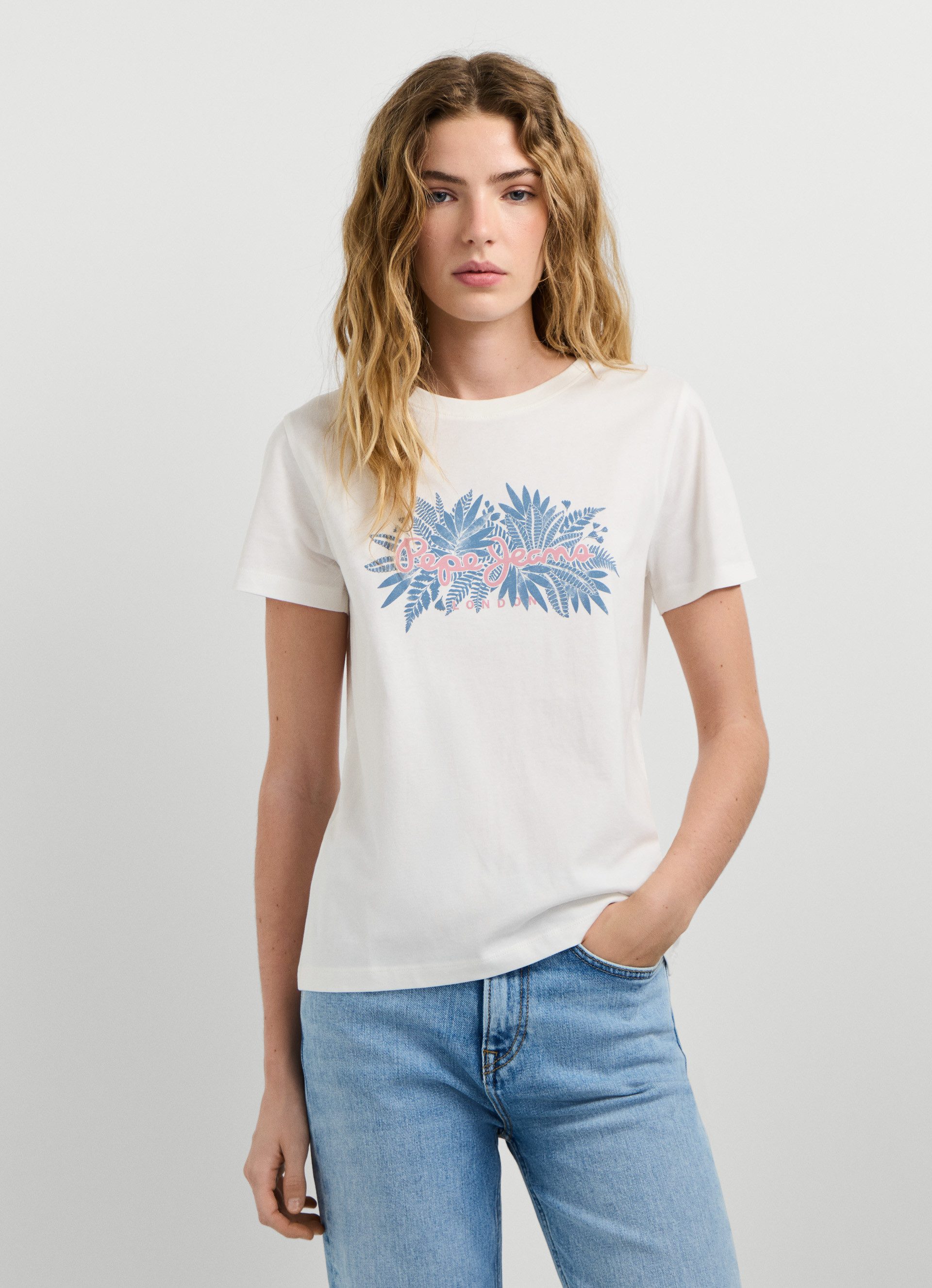 Pepe Jeans T-Shirt CRISTINA mit Druck, reine Baumwolle