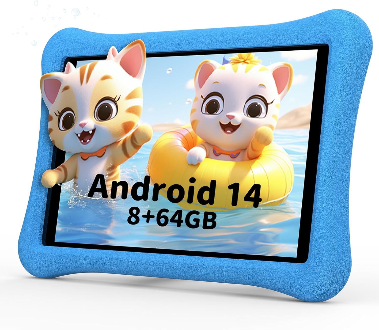 AWOW 2025 Neu fur Kinder Tablet (10.1", 64 GB, Android 14, mit Sturzsicherer Hülle Vorinstalliertes)