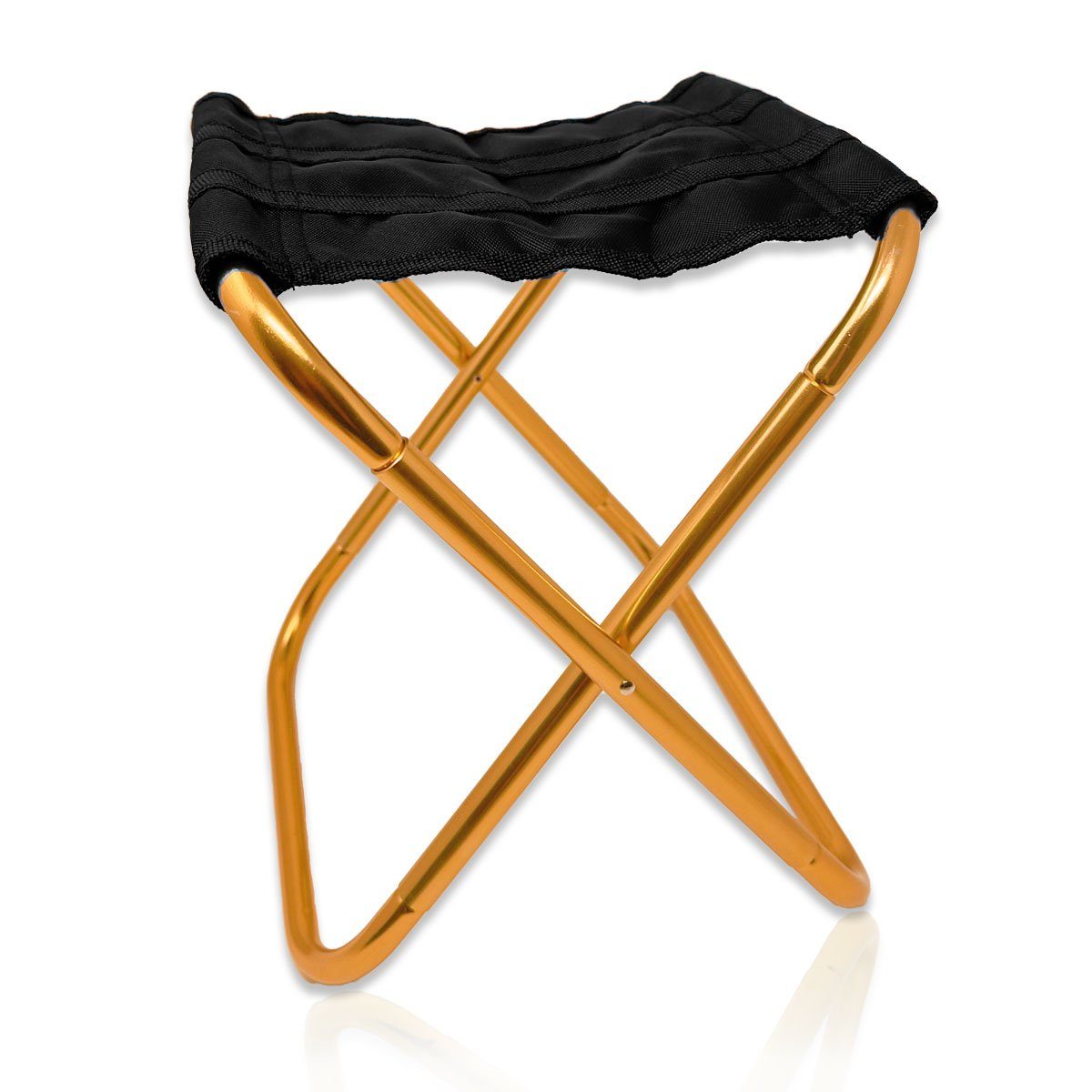 mixed24 Sitzhocker Aluminium Camping Hocker Falthocker Klapphocker Angelhocker, leicht und faltbar inkl. Aufbewahrungstasche