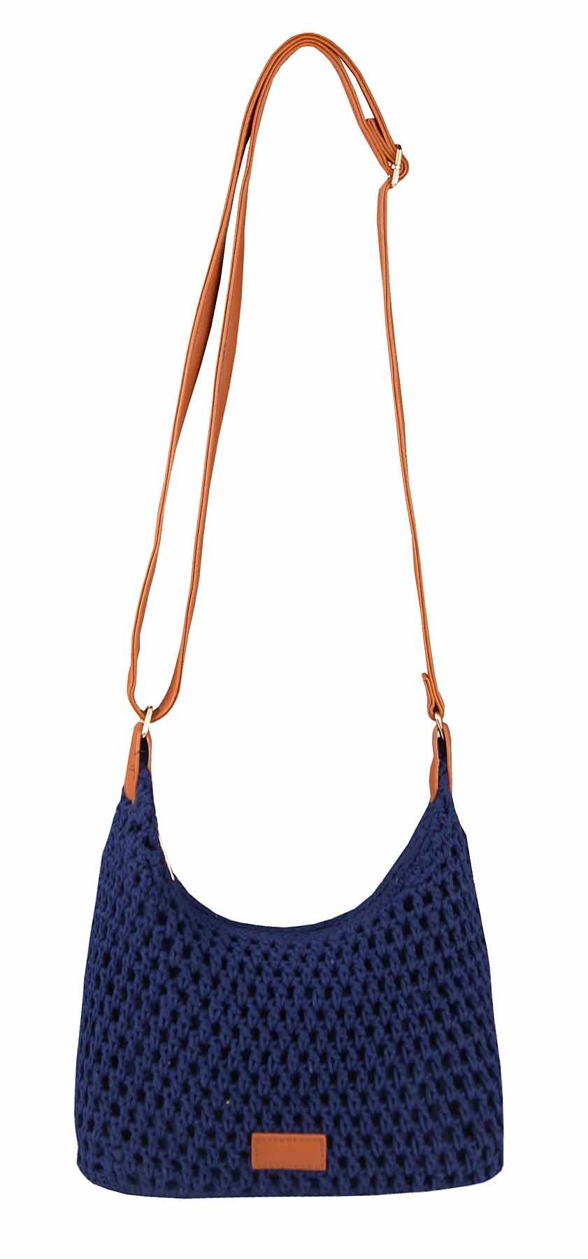 Schultertasche DAMEN TASCHE Häkeltasche Crossbody Shopper Boho Geflecht Freizeit