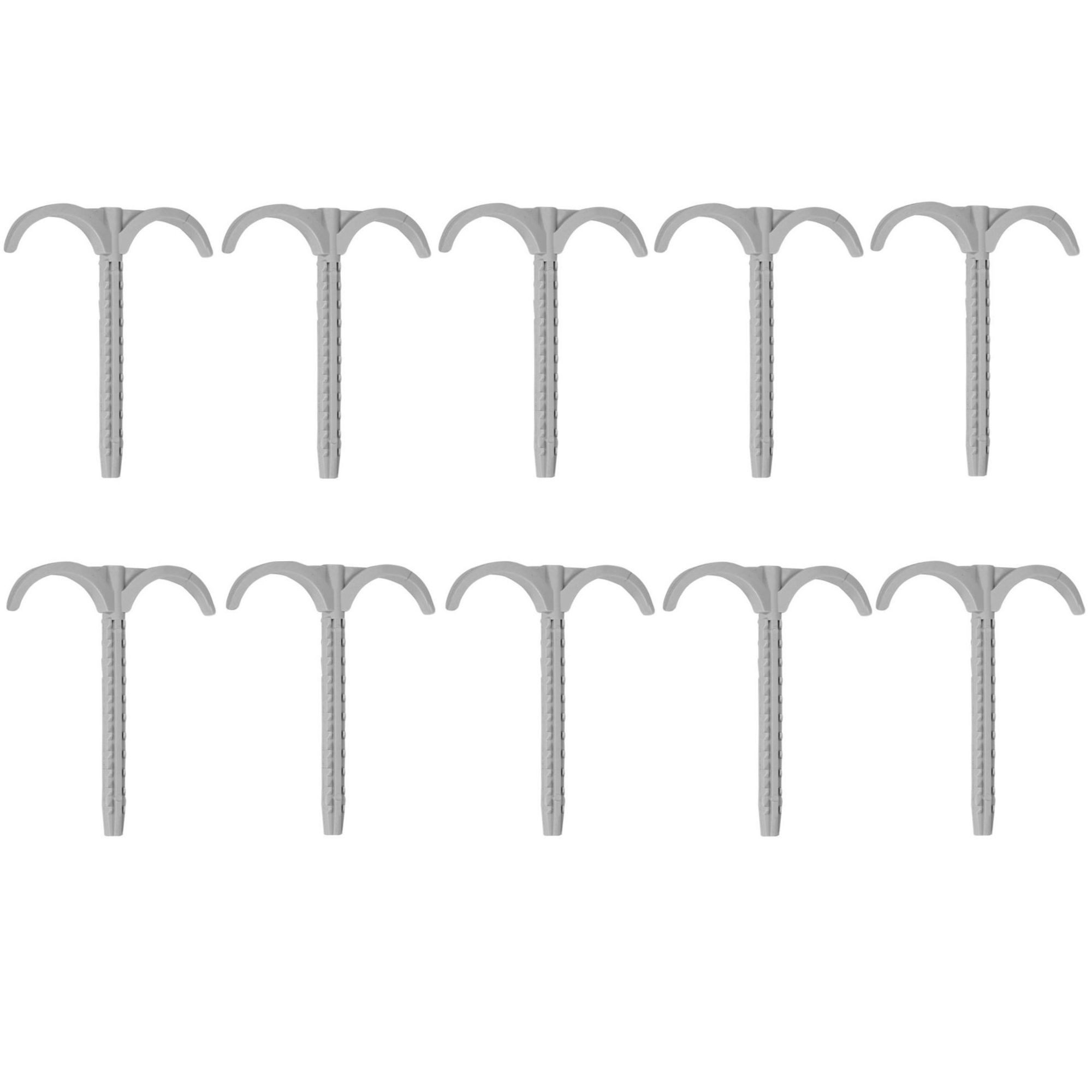 tecuro Rohrschelle Rohrhaken - Dübelhaken 6 x 70 mm, doppelt (10 Stück)
