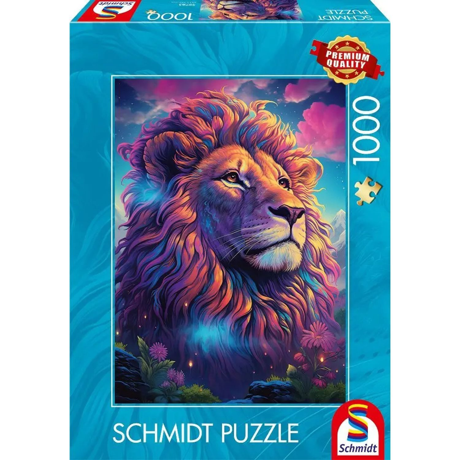 Schmidt Spiele Puzzle Löwe im Farbenwind, 1000 Puzzleteile