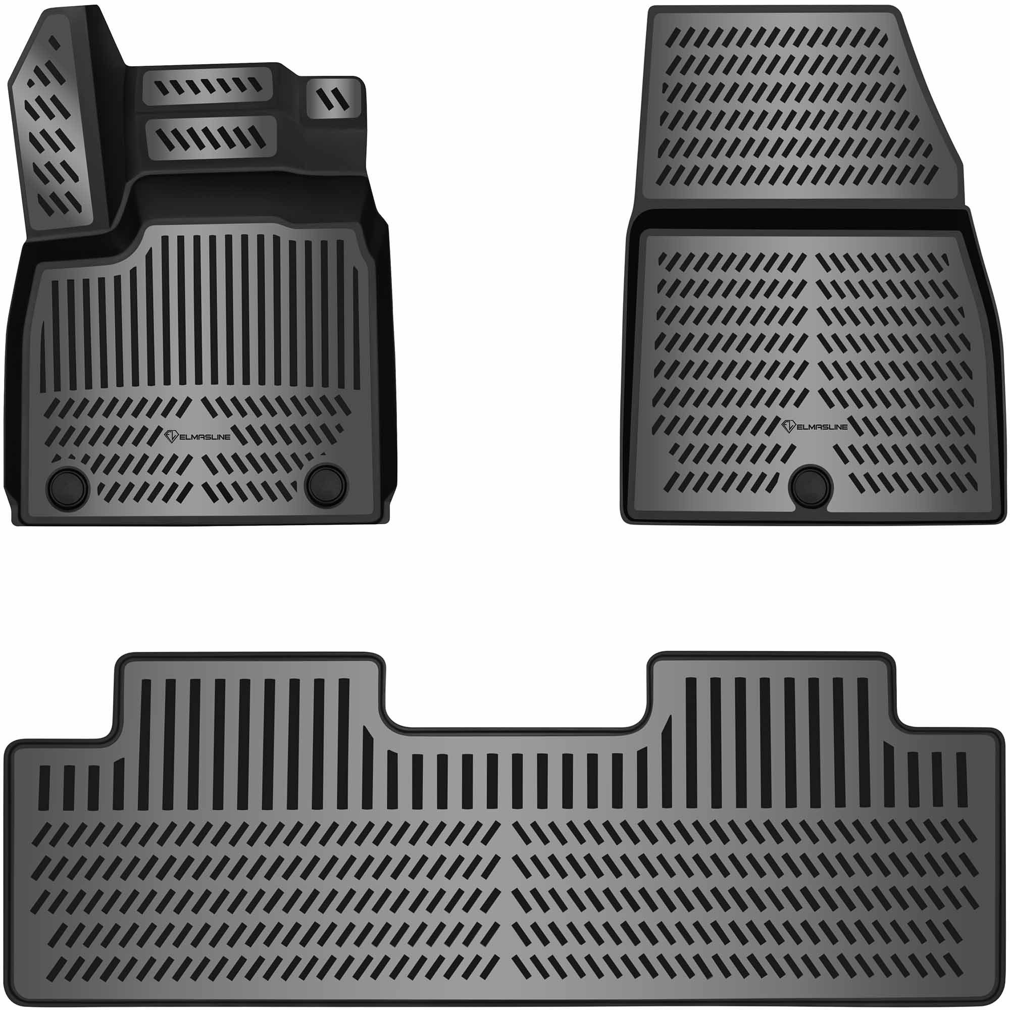 ELMASLINE Auto-Fußmatten für RENAULT SCENIC 2024-2026 [V] - 3D Gummimatten - Geruchlos, für Renault Scenic - Extra hoher Rand für mehr Schutz