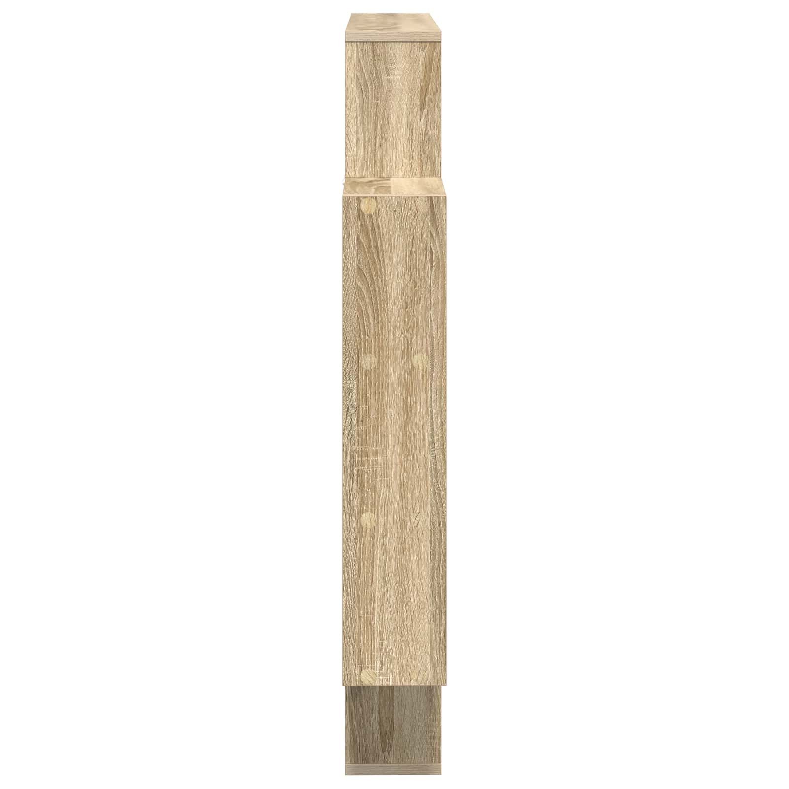 vidaXL Regal Wandregal Sonoma-Eiche 100 x 13 x 100 cm Holzwerkstoff, 1-tlg. – Bild 5 von 5