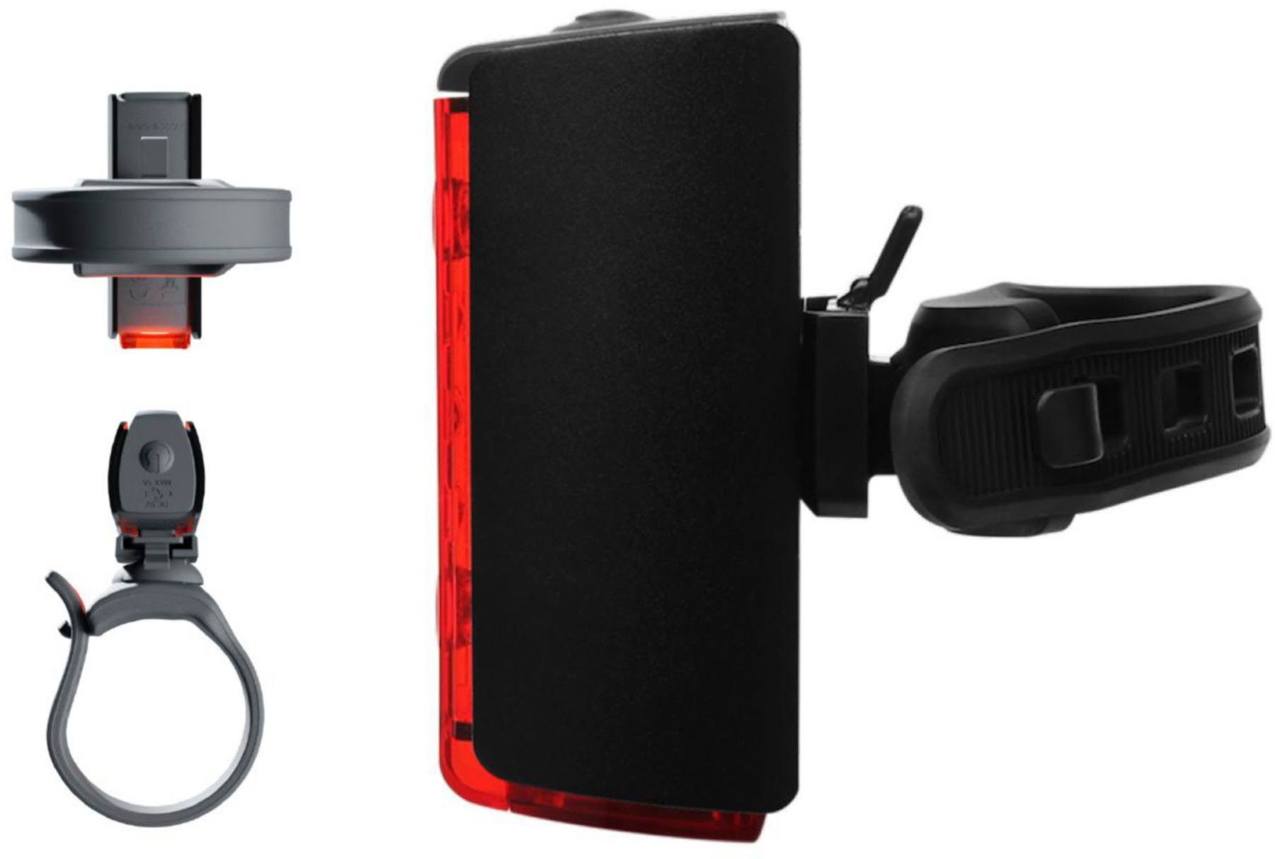 FISCHER Fahrrad Fahrradbeleuchtung LED-Akku-Bel. Set PLUS 100/180 Fernlicht + TWIN STOP