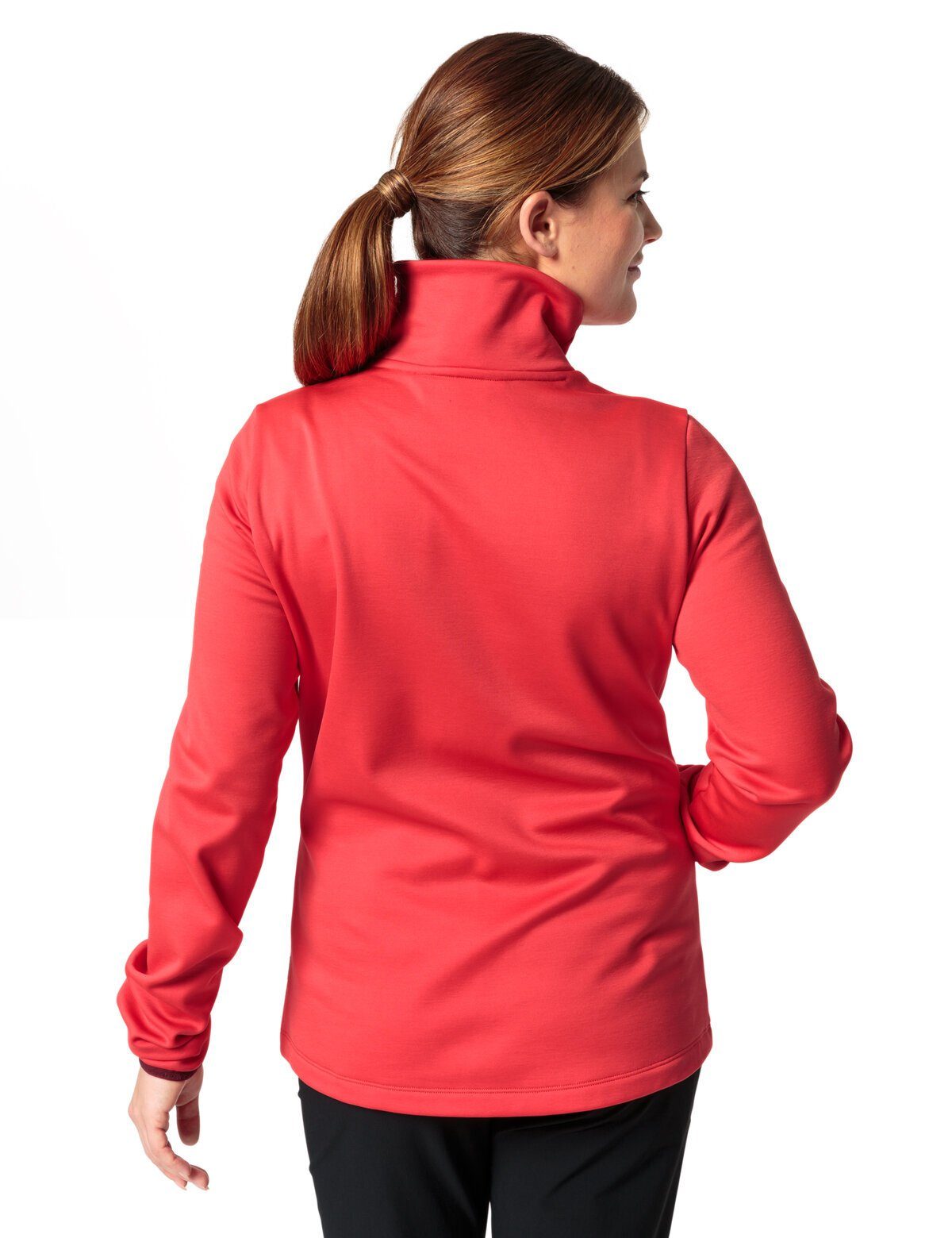 VAUDE Outdoorjacke Women's Valsorda Fleece Klimaneutral (1-St) Jacket kompensiert flame