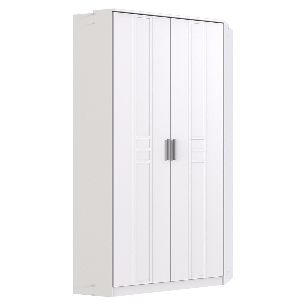 Lomadox Kleiderschrank BEELEN-43 weiß, Drehtürenschrank Schrank Kinderzimmerschrank Kleiderschrank