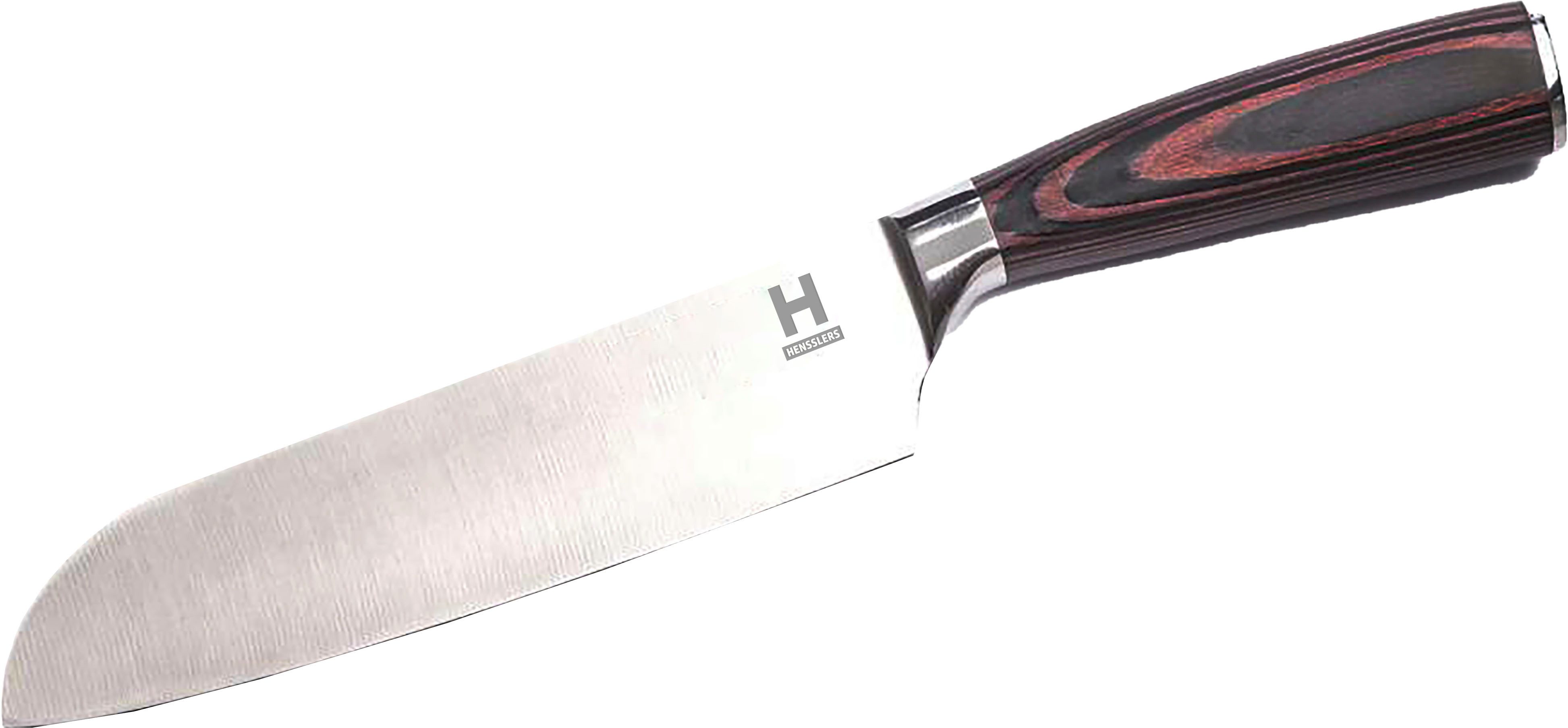 HENSSLERS Allzweckmesser, Santoku, Edelstahl, extrem scharfe 17cm lange Klinge