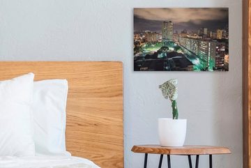 OneMillionCanvasses® Leinwandbild Nächtliche Skyline Caracas Venezuela, (1 St), Wandbild Leinwandbilder, Aufhängefertig, Wanddeko, 30x20 cm