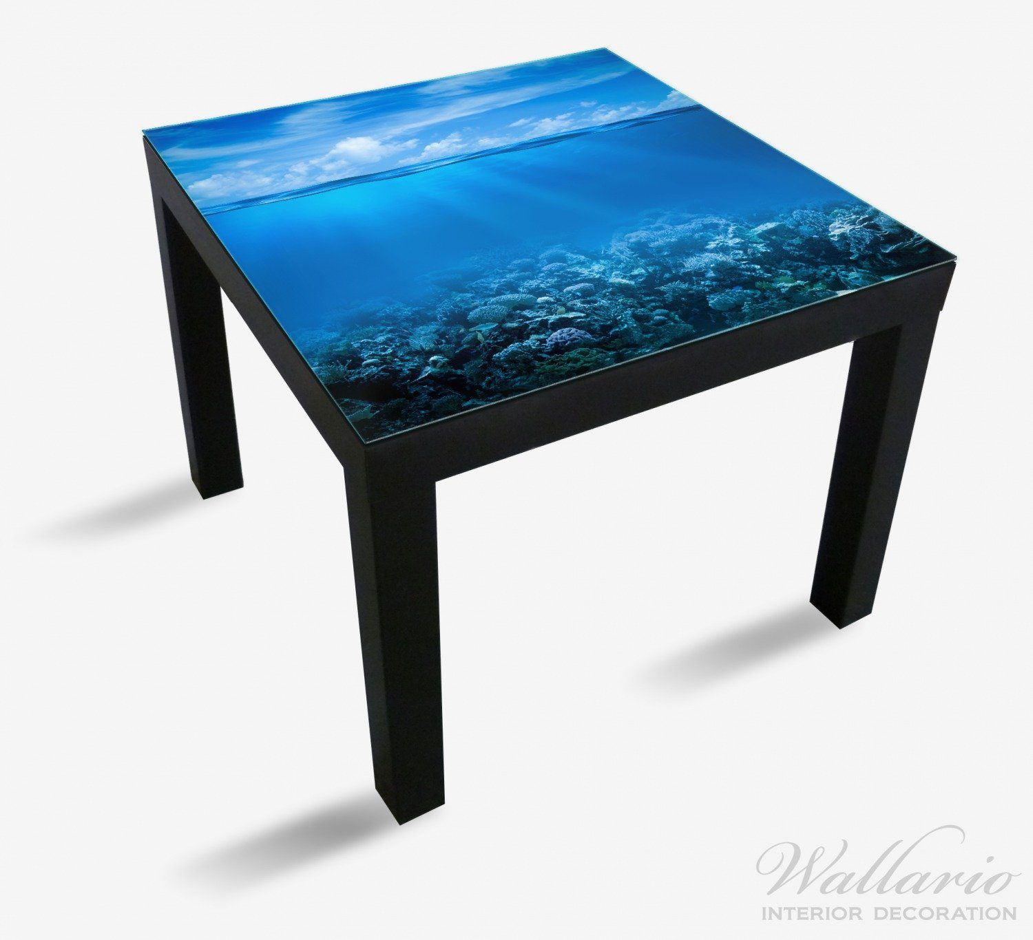 Unterwasserwelt Tisch St), (1 Tischplatte Ikea Lack Meer geeignet für Wallario