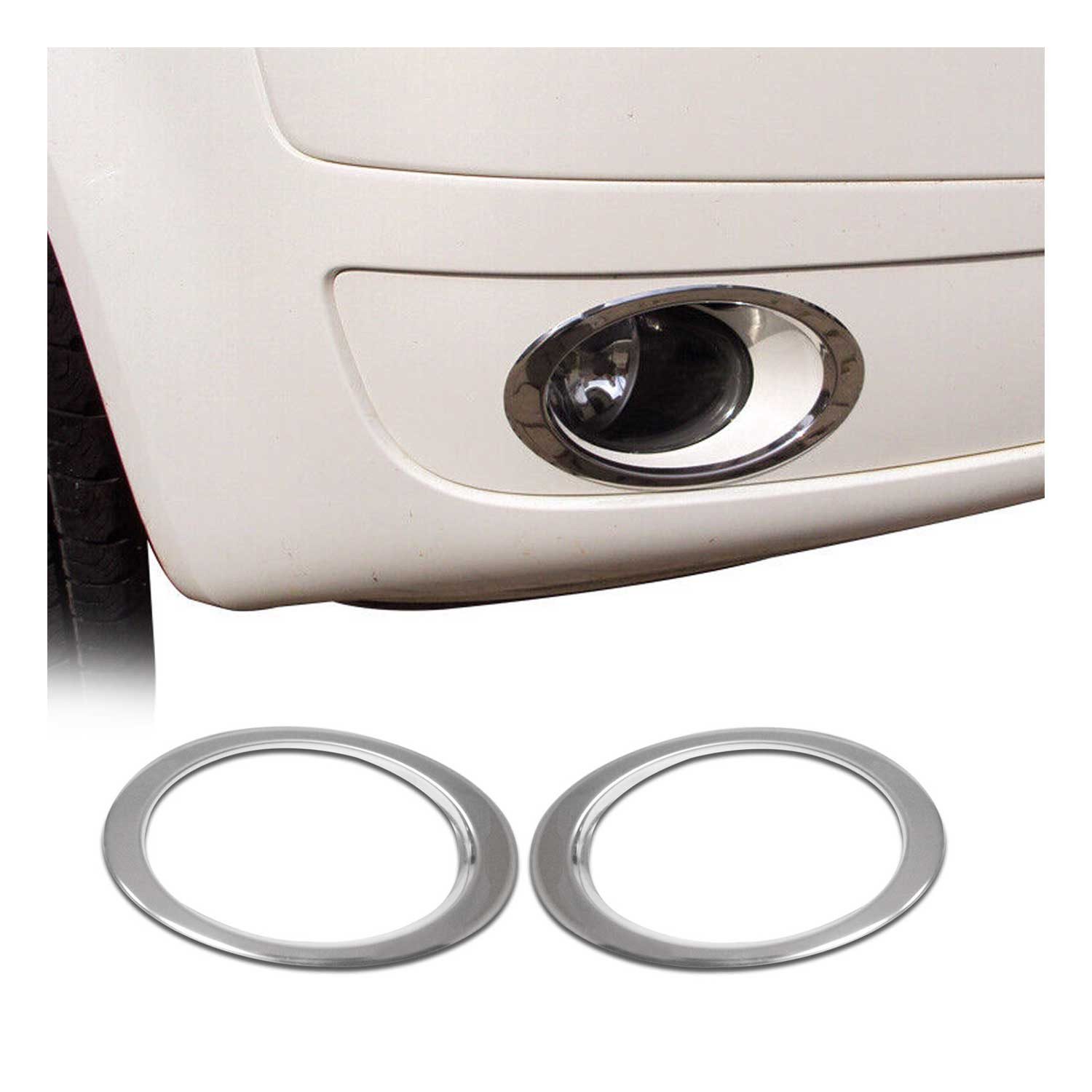 OMAC Zierleisten-Aufkleber Nebelscheinwerfer Rahmen für VW Caravelle T5 2010-2015 Edelstahl 2x, (2tlg), Langlebig,Einfache Reinigung,Einfache Installation,Rostbeständig