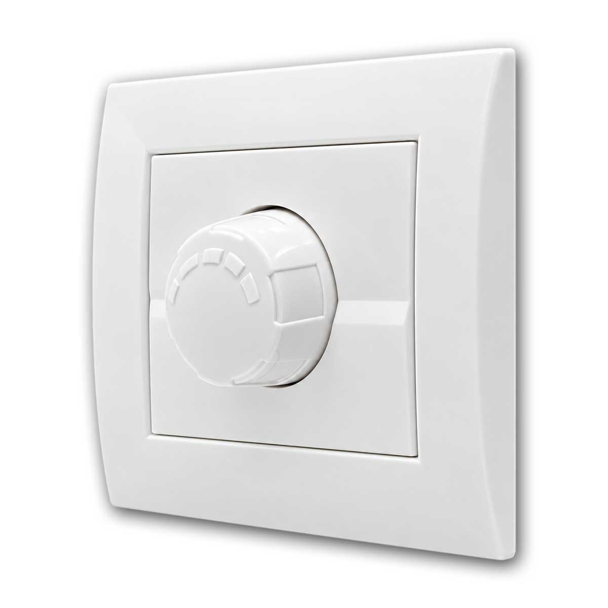 Kanlux LOGI Dimmer-Schalter weiß, 250V~, mit Rahmen Unterputzschalter