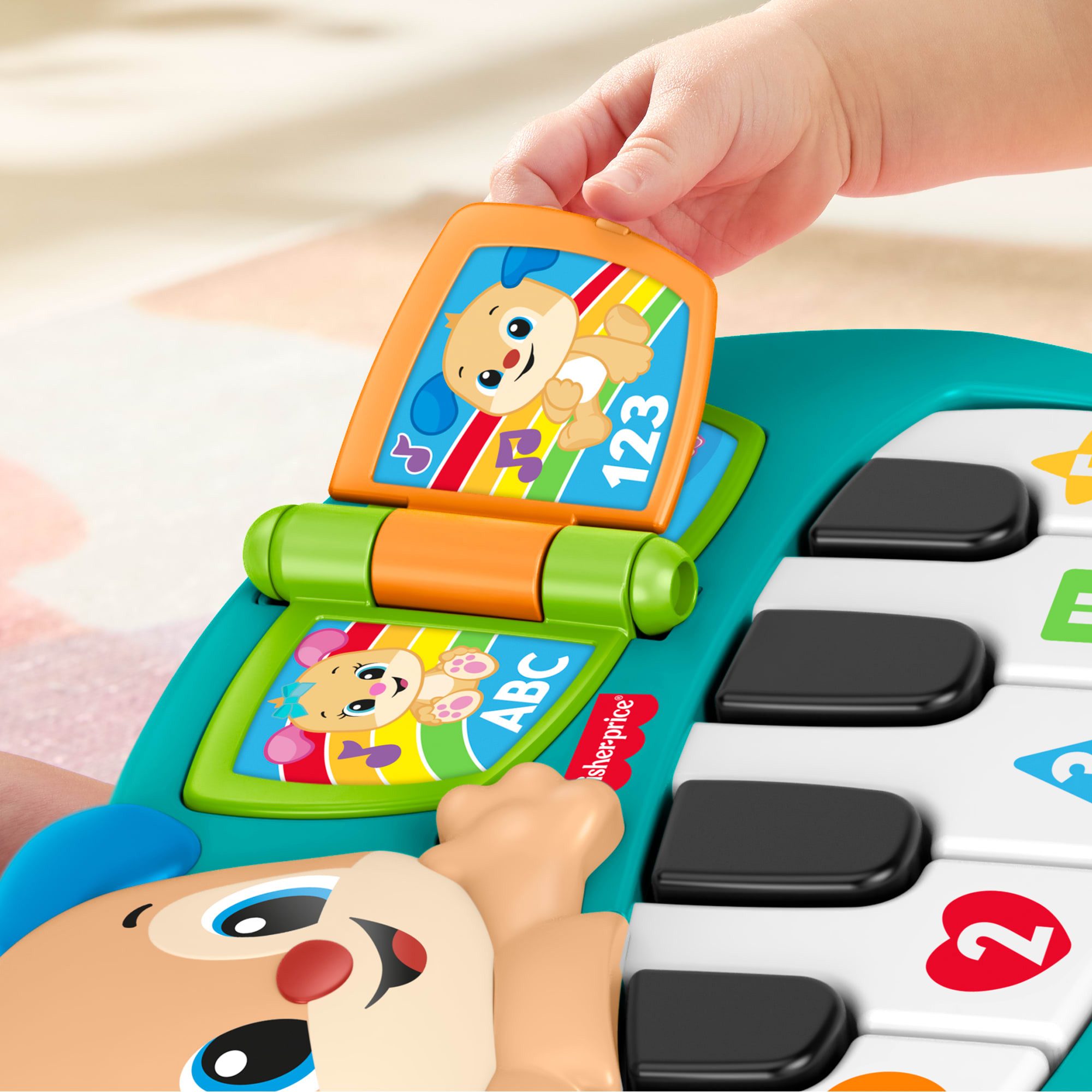 Fisher-Price® Spielzeug-Musikinstrument Lernspaß Hündchen-Piano, mit Licht- und Soundeffekt – Bild 4 von 5
