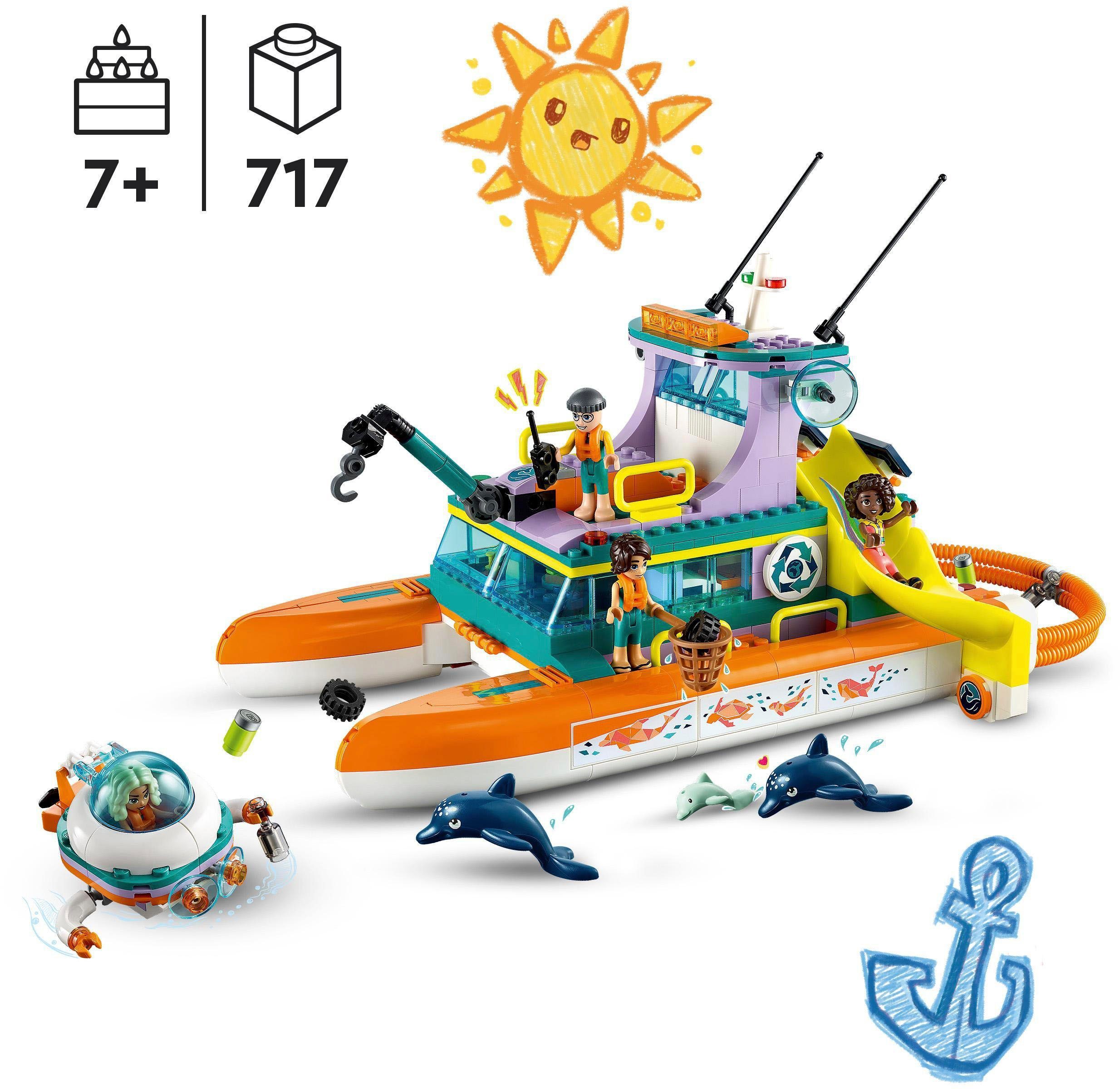 LEGO® Seerettungsboot (41734), LEGO® Friends Konstruktionsspielsteine, günstig online kaufen