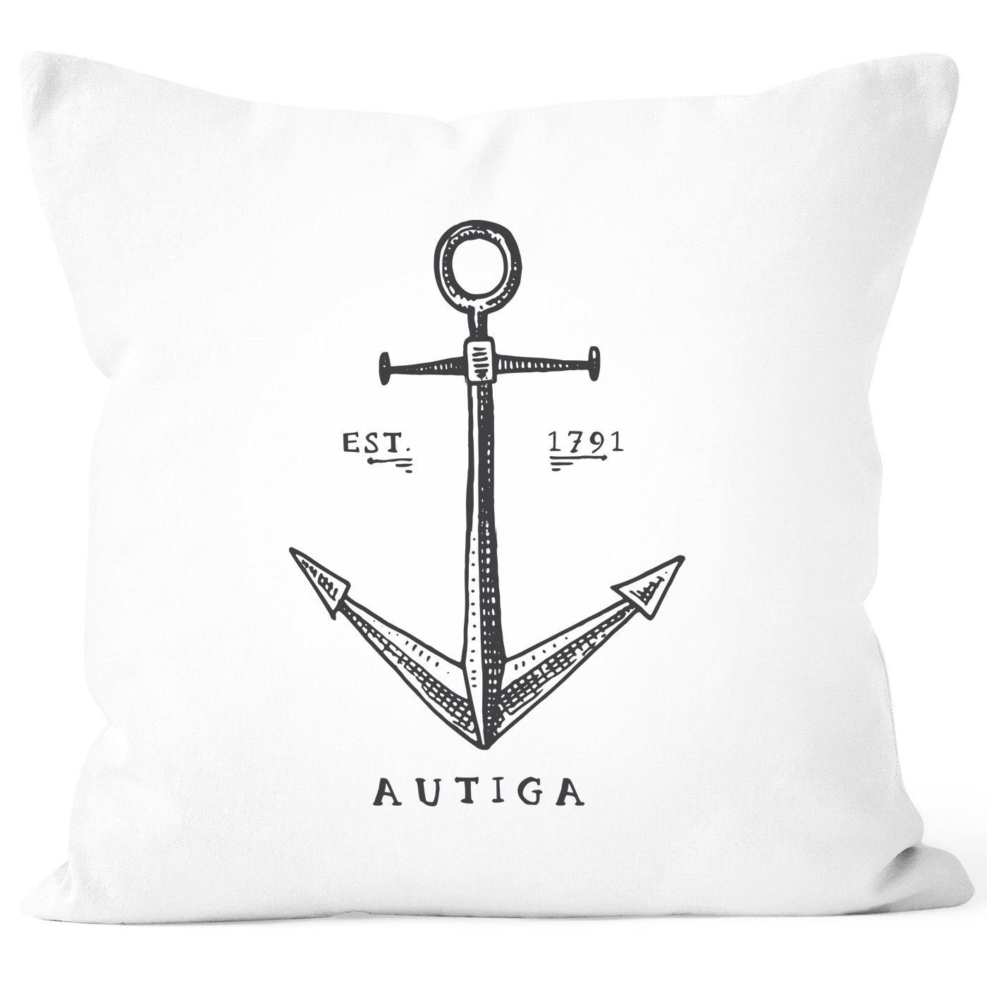 Autiga® Autiga Vintage Anchro Kissenbezug Nautical Anker Dekokissen