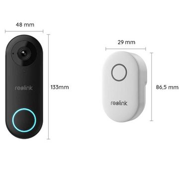 Reolink Video Doorbell WiFi intelligente 2K+ 5 MP Video-Türsprechanlage (2-tlg., Personenerkennung, Zwei-Wege-Audio)