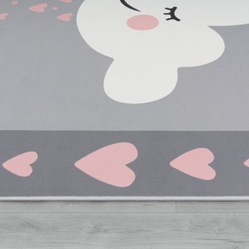 Kinderteppich Kinderteppich Print Wolken-Design, Paco Home, Läufer, Höhe: 4 mm