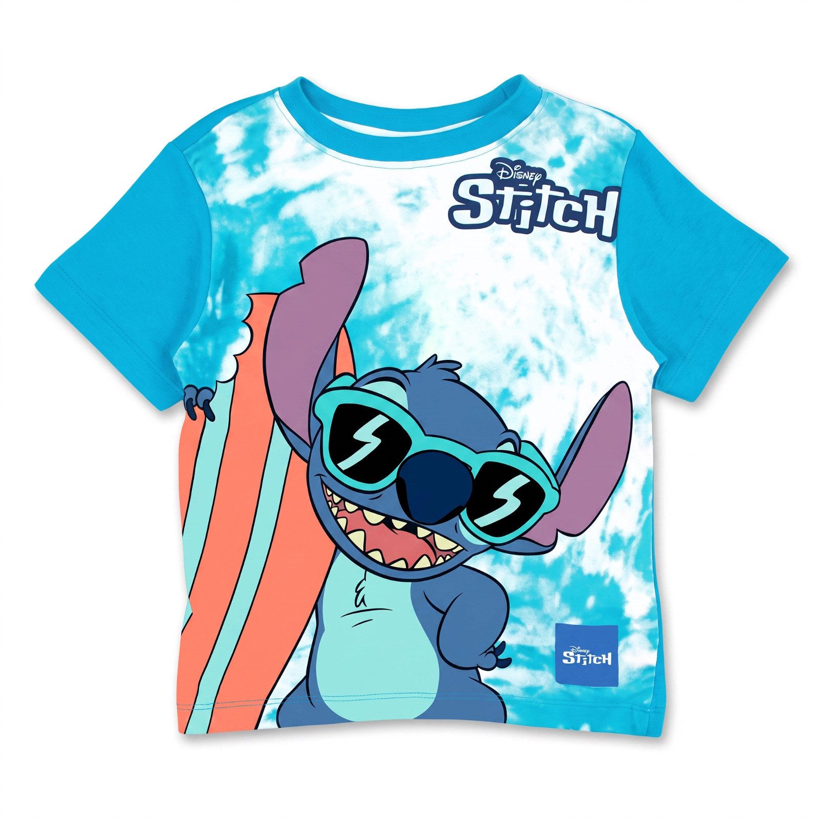 Disney Print-Shirt Disney Lilo & Stitch Jungen T-Shirt 98–110 Blau 100% Baumwolle
