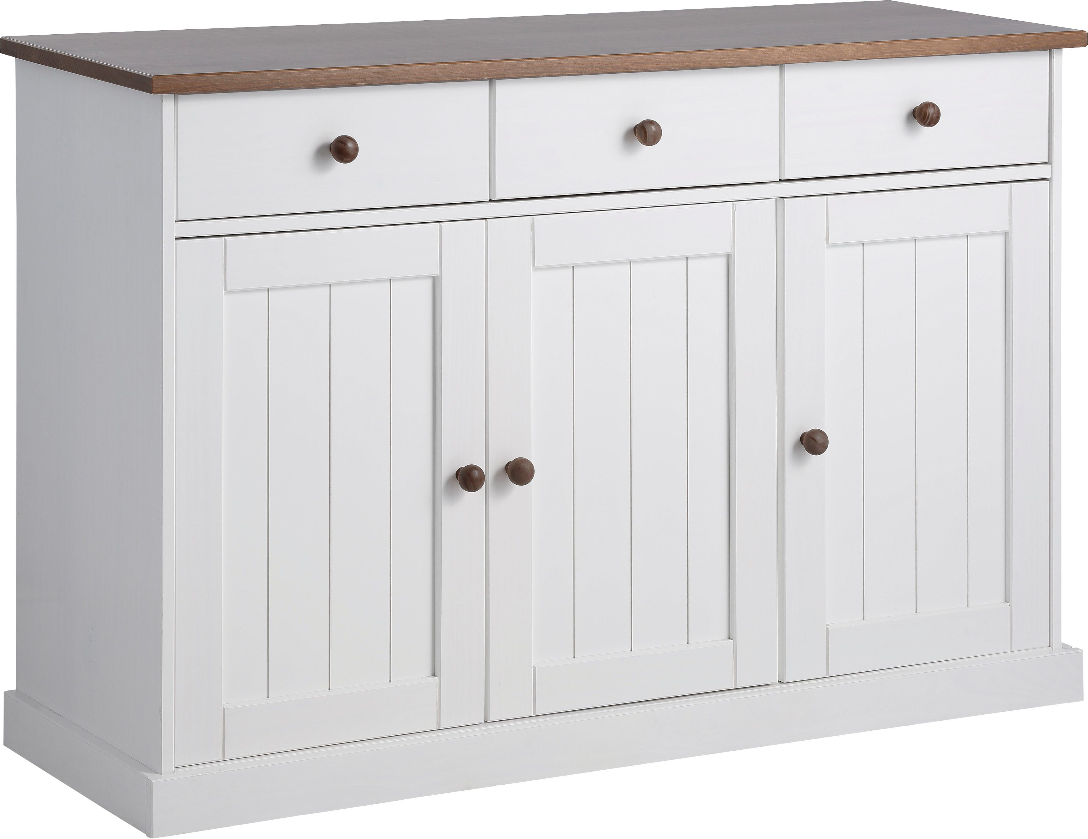 Inter Link Kommode Westerland Kiefer Massivholz, FSC, Sideboard, Anrichte im Landhausstil, BxTxH: 131 x 45 x 86 cm