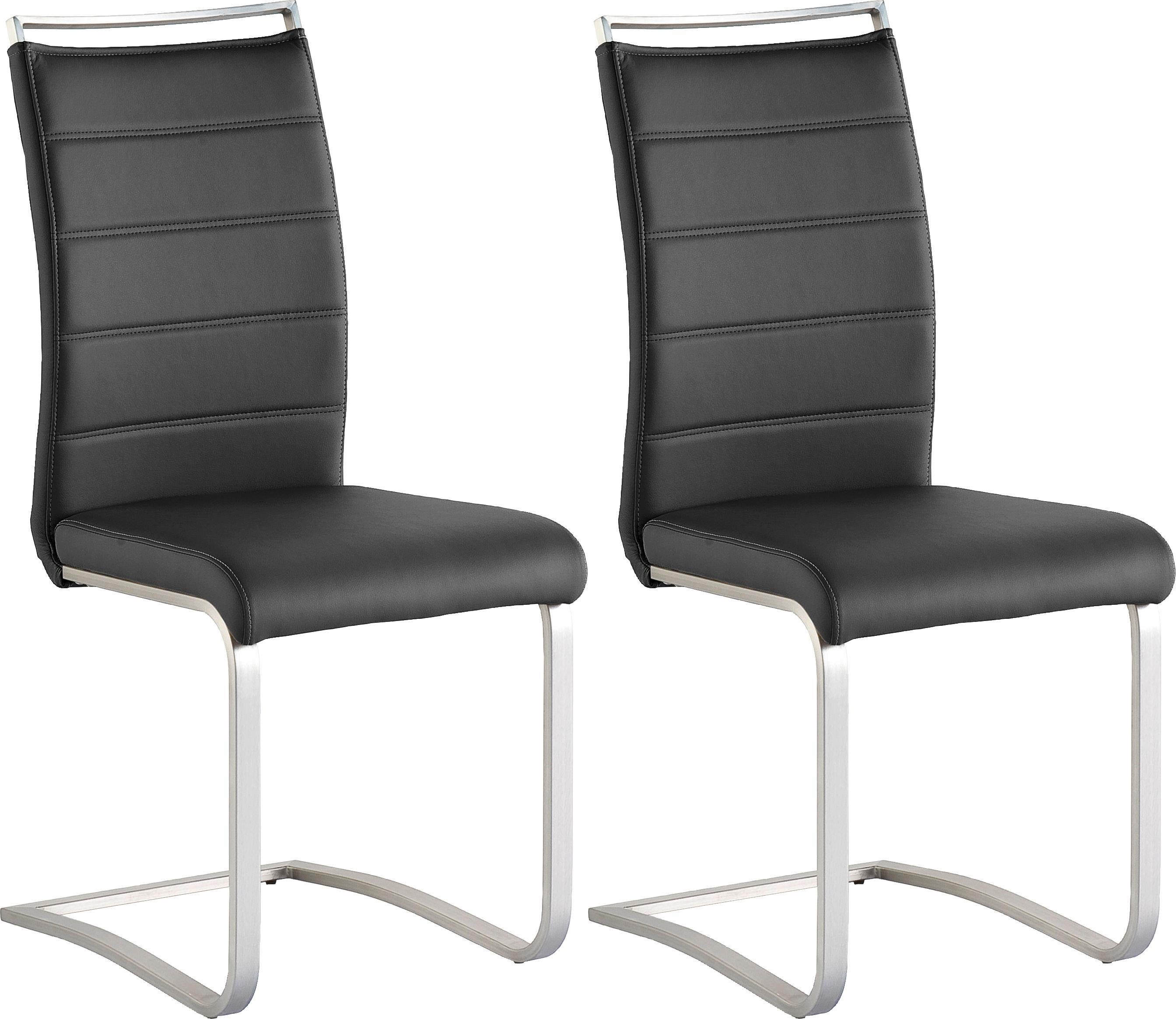MCA furniture Freischwinger St), 2 Pescara | schwarz schwarz bis Kg (Set, 120 Stuhl belastbar