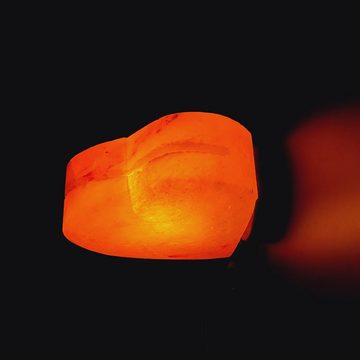 Landster Nachttischlampe Himalaya Salzlampe Salzkristall Lampe Tischlampe SalzsteinLampe Herz