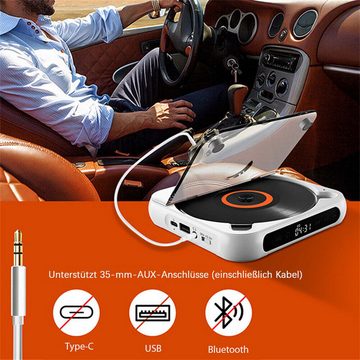 yozhiqu Bluetooth CD-Player tragbarer leichter Mini-Player Heimlautsprecher tragbarer CD-Player (Mehrere Wiedergabeoptionen, Genießen Sie Musik auf verschiedene Arten)