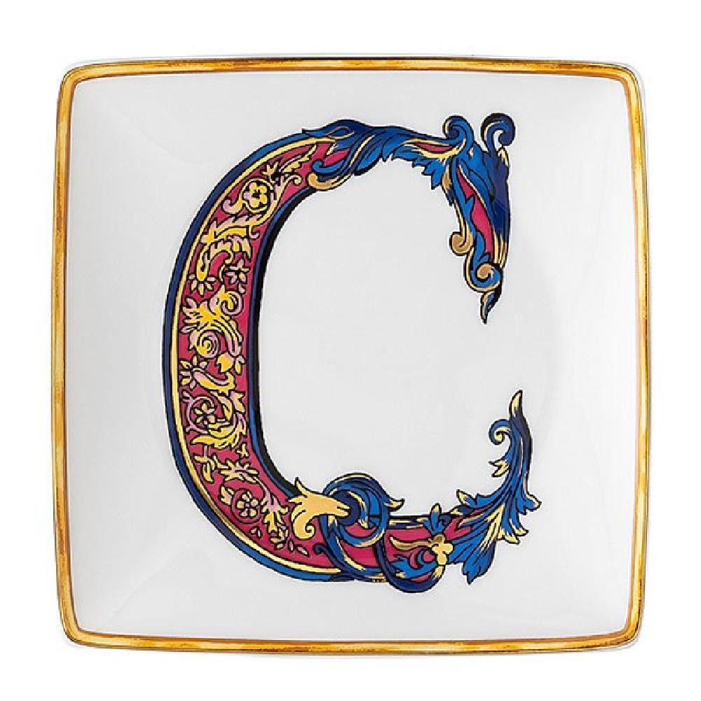 Versace Schmuckkassette by Rosenthal Schale Holiday Alphabet C