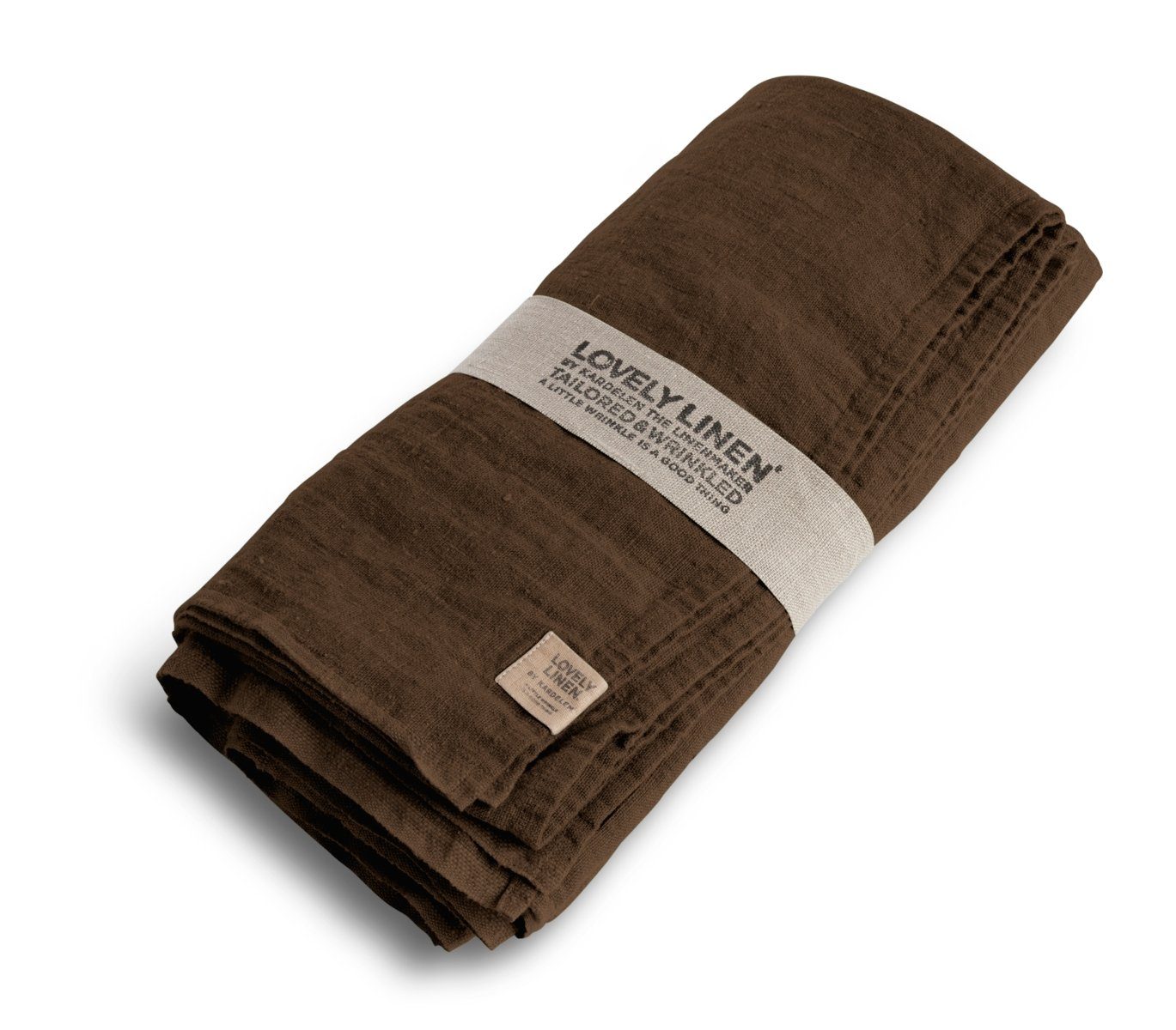 Lovely Linen Tischdecke Lovely Tischdecke Leinen chocolate 145 x 250 cm, LOVELY 145X250 CHOCOLATE L37,5xB20XH7CM