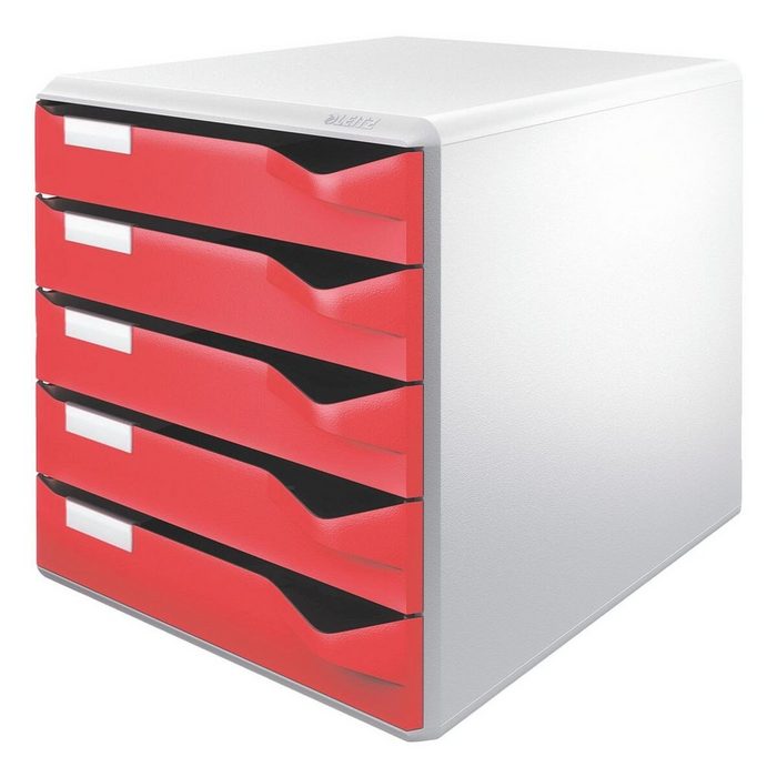 LEITZ Schubladenbox Post-Set mit 5 Schubladen halboffen