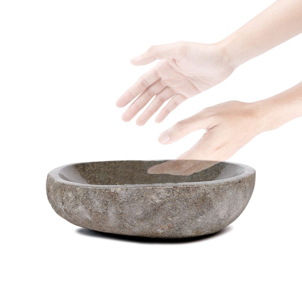 wohnfreuden Aufsatzwaschbecken Naturstein Waschbecken 30 cm (Kein Set), NEW-4165