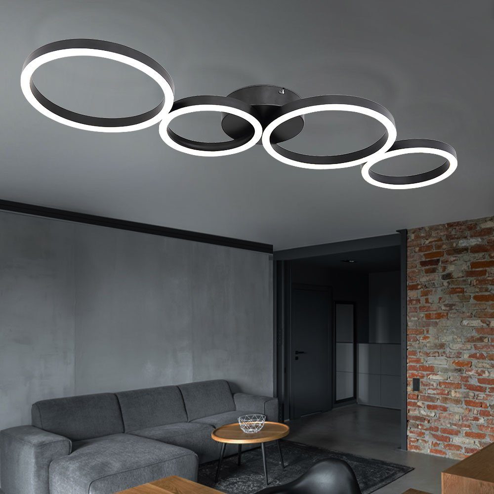 Wohnzimmerlampe modern fest LED LED Globo Deckenleuchte, LED-Leuchtmittel Esszimmer Deckenlampe Deckenleuchte Warmweiß, verbaut, LED