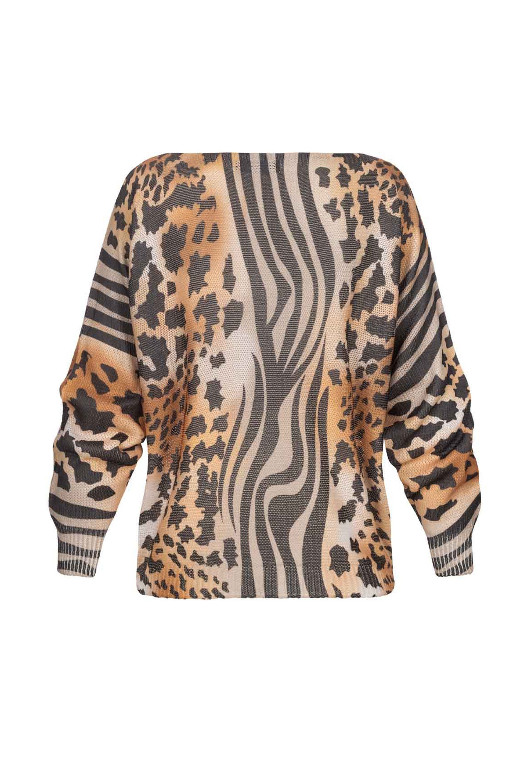 CLOUD 5IVE Sweatshirt CLOUD 5IVE Shirt mit Leo-Print beige günstig online kaufen