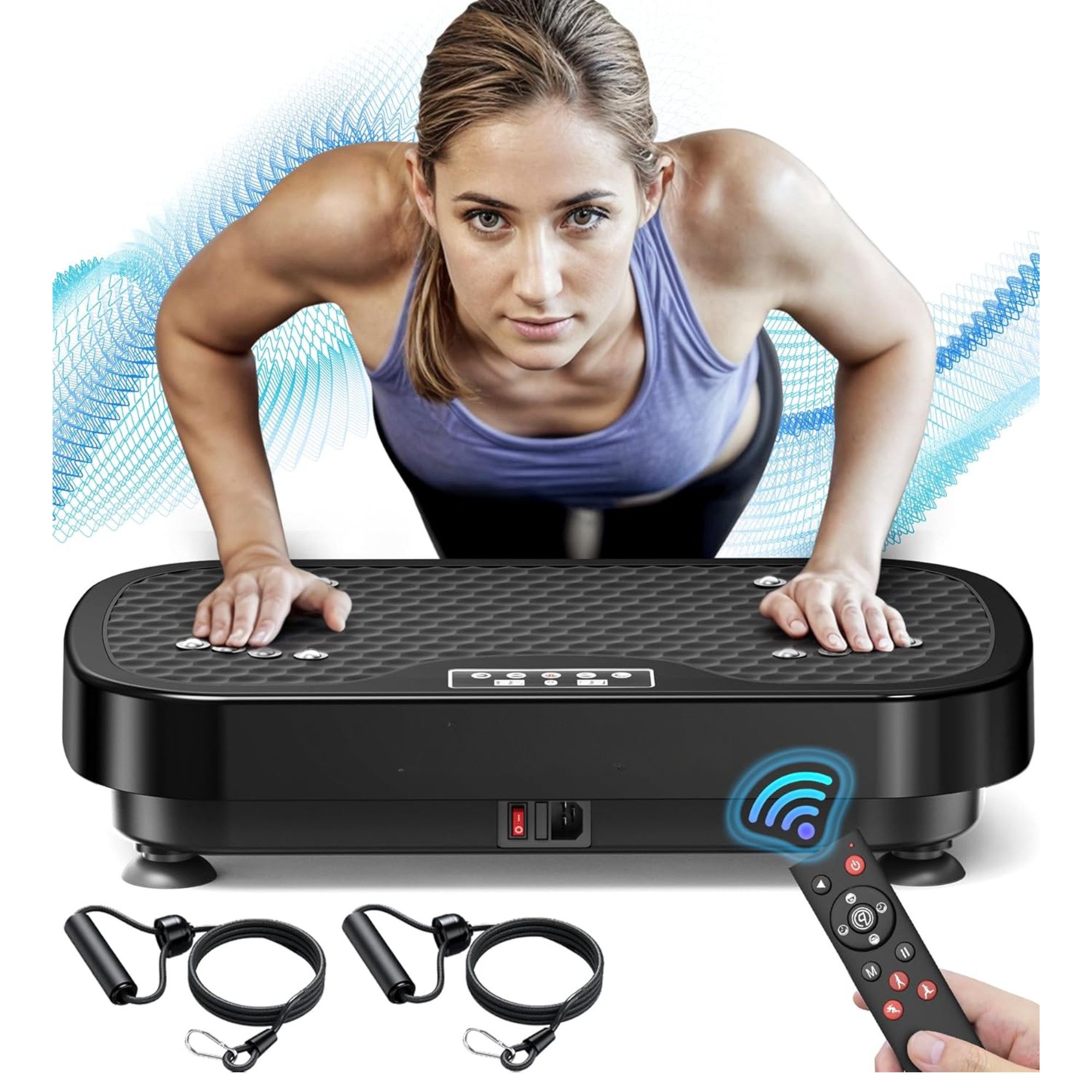 Vivitar Vibrationsplatte Vibrierende Schüttelplattform für das Ganzkörper-Fitnesstraining, (maximale Vibrationsgeschwindigkeit 99rpm, 108 Widerstandsstufen, bestes Gerät für Heimfitness für Männer und Frauen, kompaktes Design), für Lymphdrainage, Ganzkörper-Fitness-Schüttelplatte