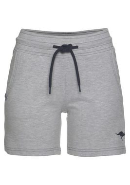 KangaROOS Sweatshorts mit kontrastfarbener Kordel und kleinem Label-Print