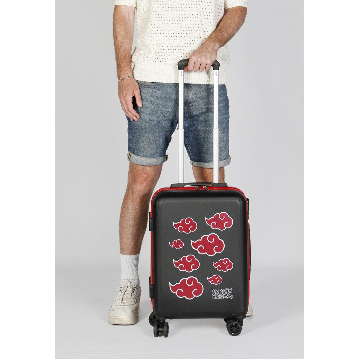 Naruto Kinderkoffer Clouds-ABS 4-Wheel Cabin Unisex Kinder, 4 Rollen, Kinderkoffer, Reisekoffer, Trolley, Reisetasche, Reisegepäck