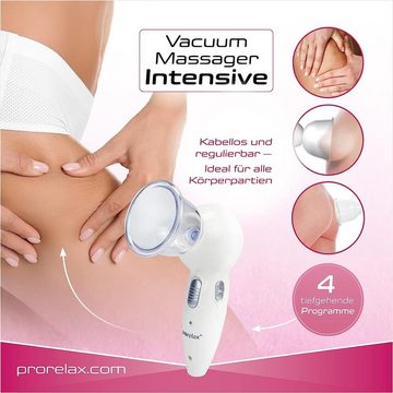 prorelax Vakuum-Massager Vakuum-Massagegerät INTENSIVE, Elektrische Schröpf Massage, Anti Cellulite Gerät, drei Aufsätze