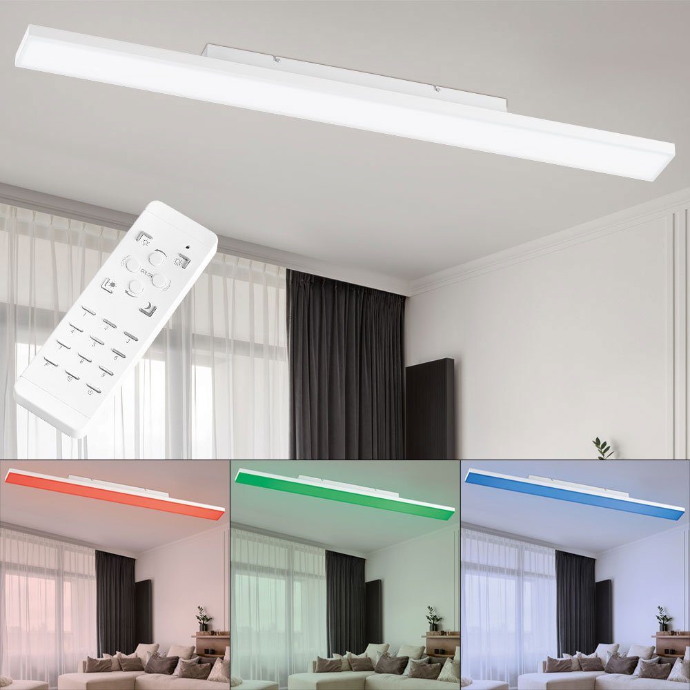 etc-shop LED Panel, Smart RGB LED Decken Leuchte Aufbau Panel dimmbar Fernbedienung Deckenpanel B 10 cm