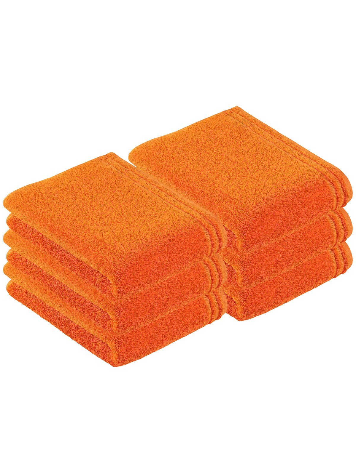 cm Vossen orange 67 Calypso Duschtücher (Spar-Set, x 6er Vegan feeling, Duschtuch 140 6-St), Pack Frottier