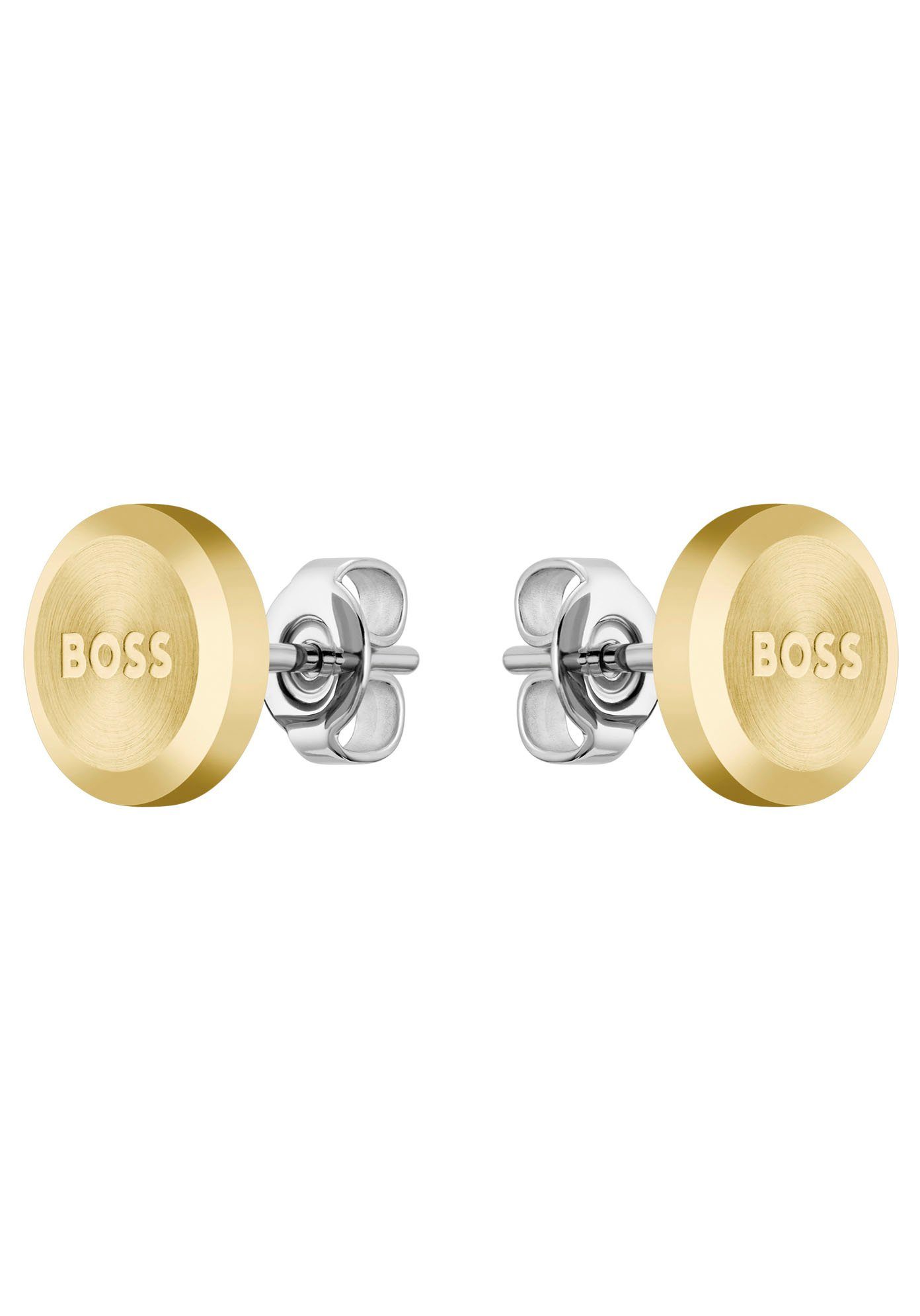 BOSS Paar Ohrstecker Schmuck Edelstahl Ohrschmuck Ohrringe YANN, mit Zirkonia (synth)