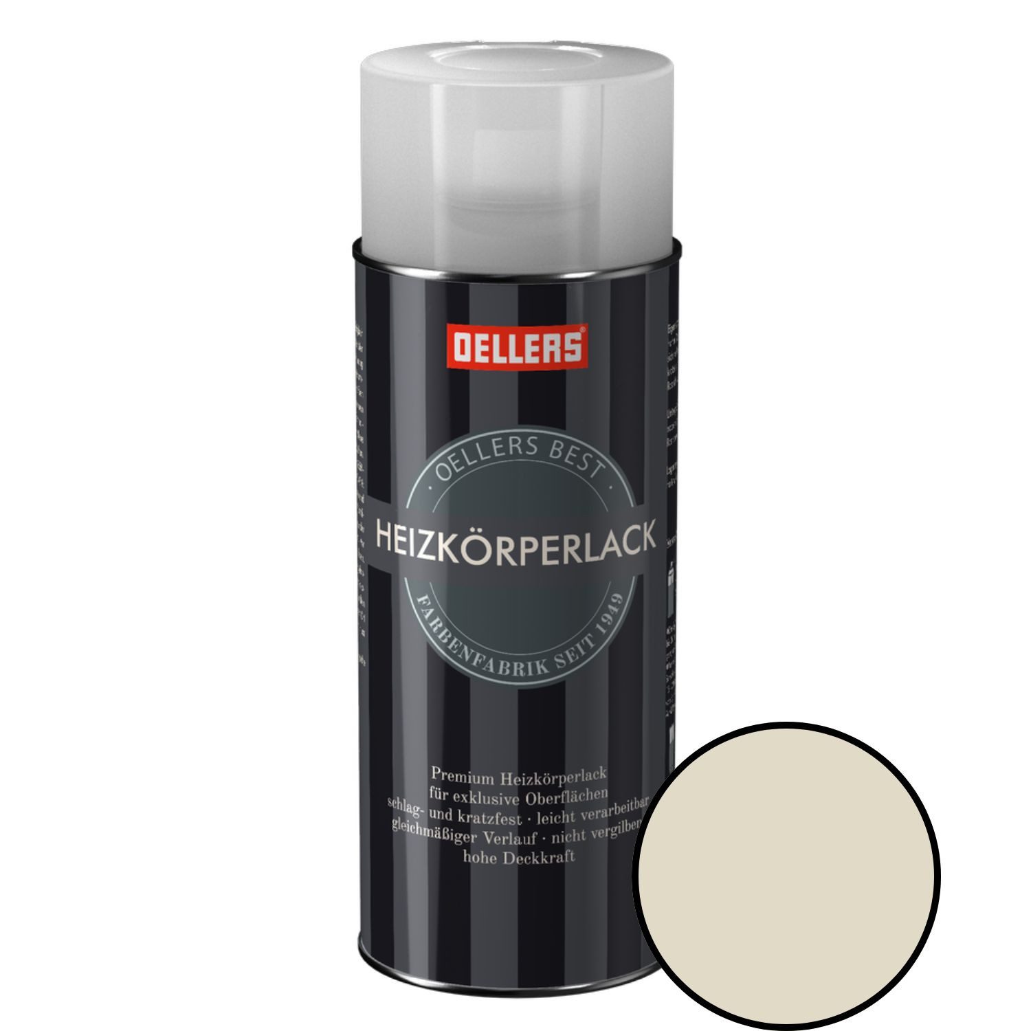 OELLERS Heizkörperlack Premium Sprühlack, 400 ml Heizkörperfarbe, Heizungslack, Heizungsfarbe