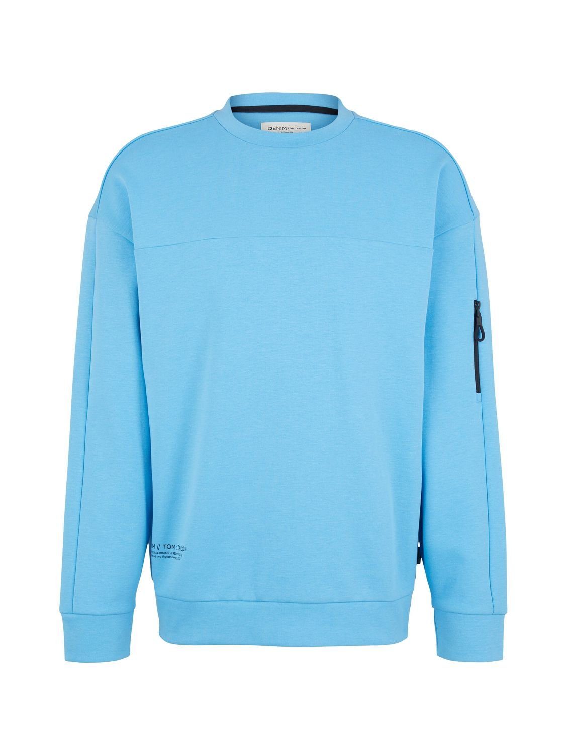 Denim Blue Sweatshirt 18395 aus RELAXED TAILOR Rainy Sky Baumwolle CREW TOM