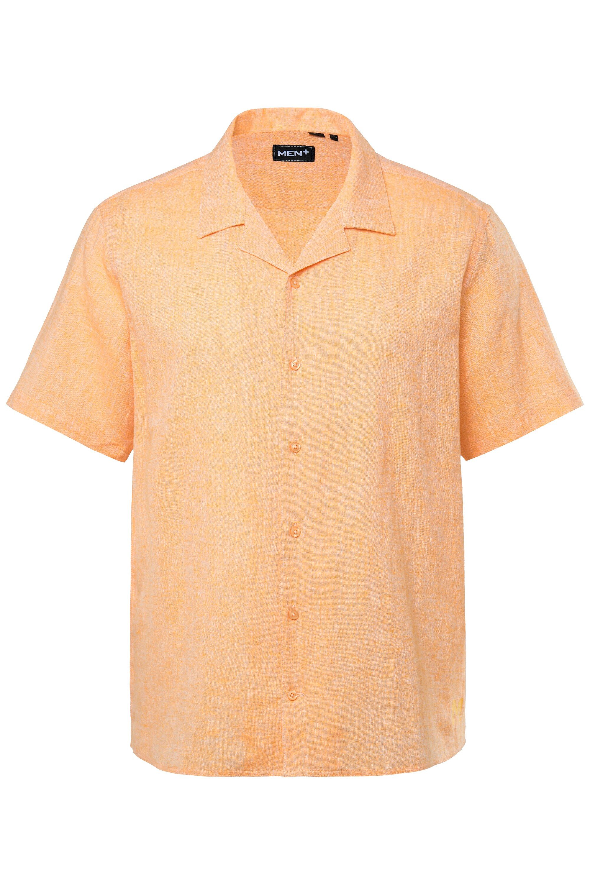 Men Plus Kurzarmhemd Leinenmix-Hemd Halbarm Cubakragen Cuba Fit günstig online kaufen