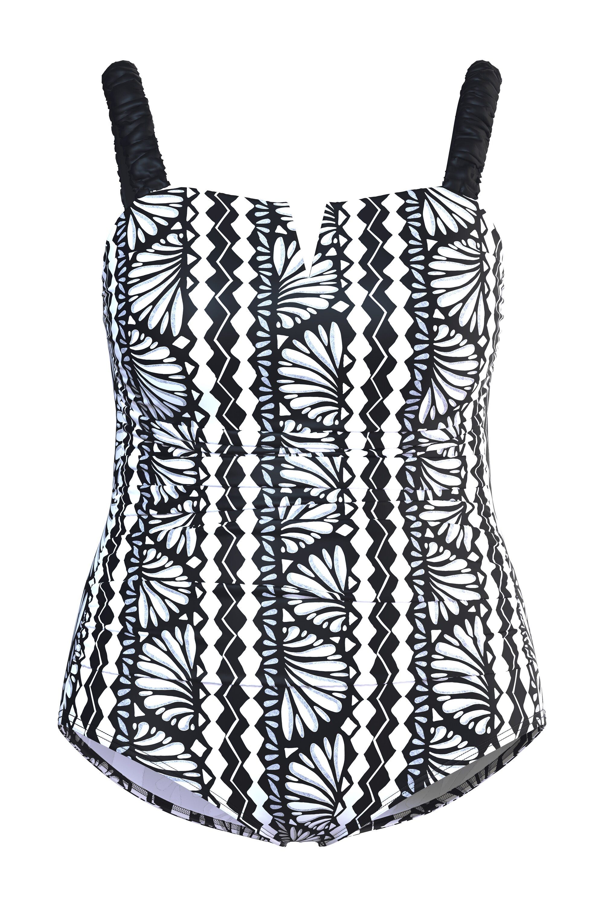 Ulla Popken Badeanzug Badeanzug elastische Träger Softcups recycelt günstig online kaufen