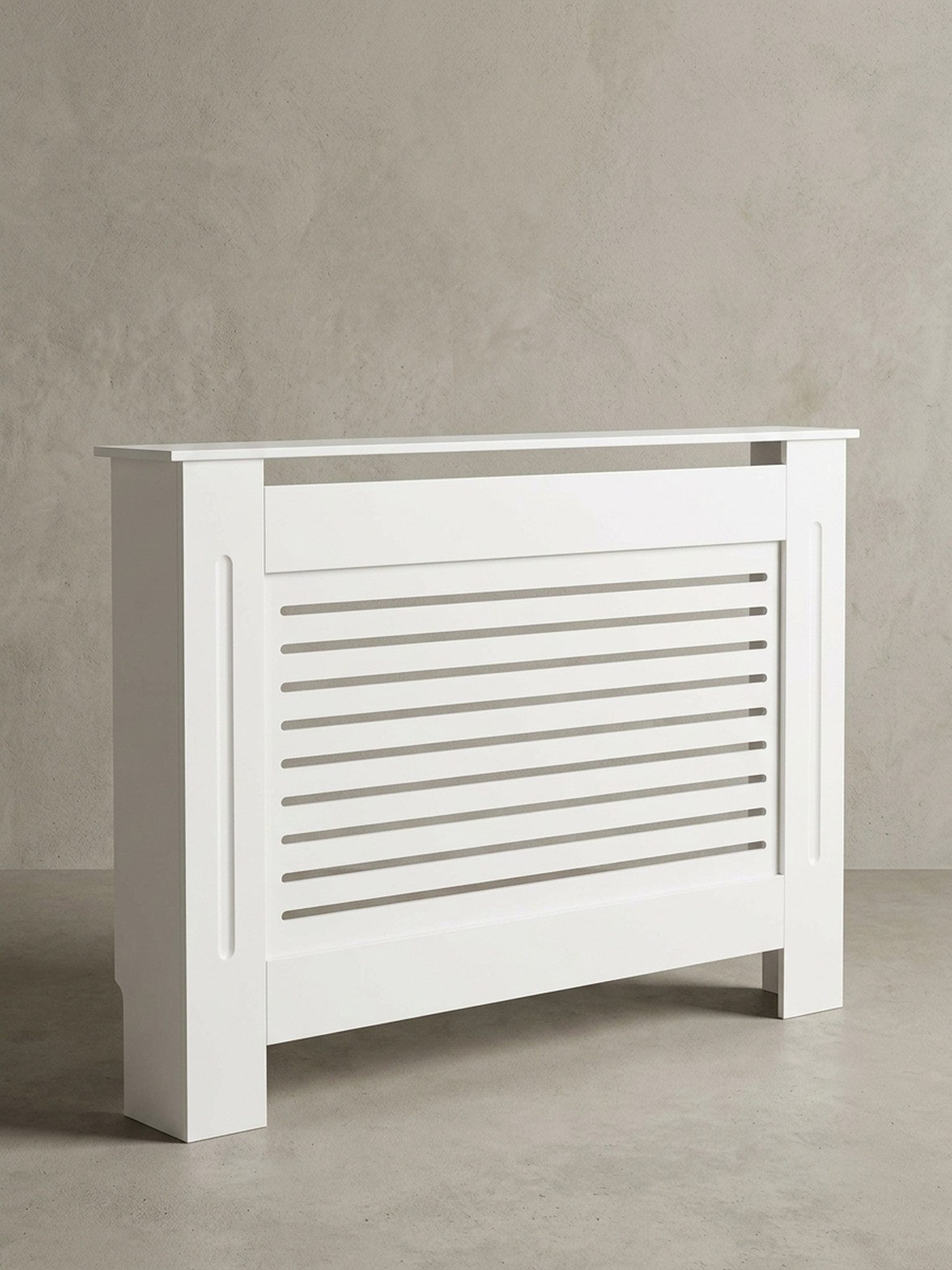 KADIMA DESIGN Heizungsverkleidung MDF Heizkörperverkleidung mit Lamellen, Hochwertig per MDF, MDF