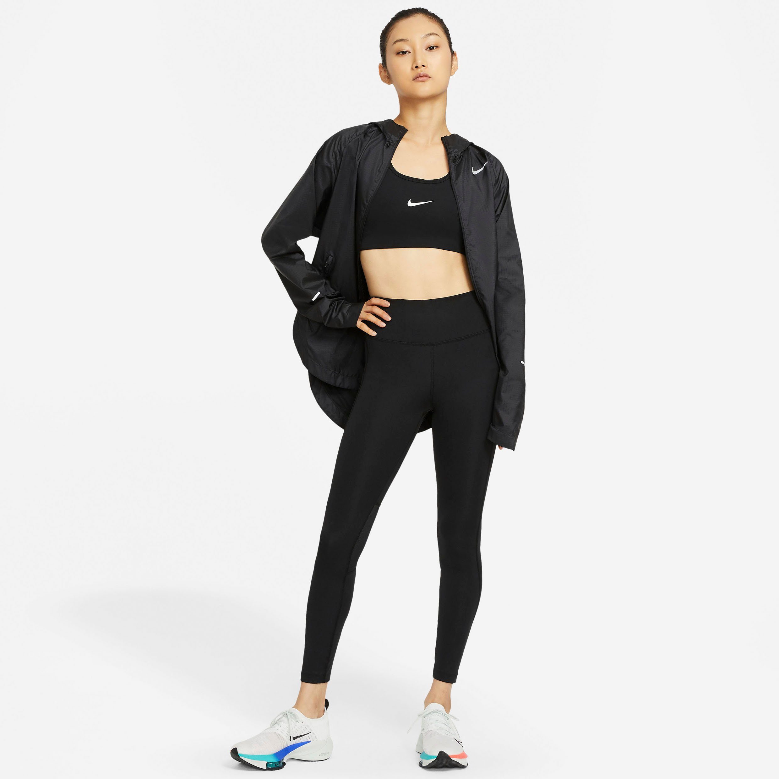 LEGGINGS schwarz Lauftights RUNNING WOMEN'S FAST MID-RISE POCKET EPIC Nike