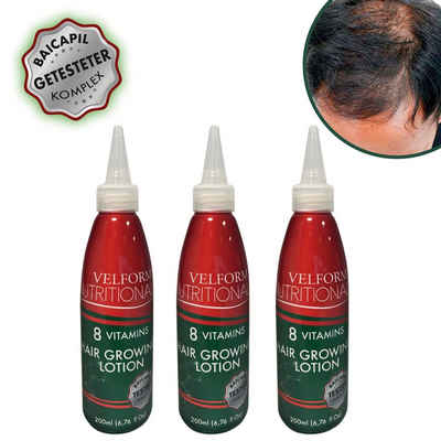 Velform® Haarkur Nutritional, Spar-Set, 3-tlg., 1er oder 3er Pack, Natürliche Haarwachstumslotion, 8 nahrhafte Vitamine