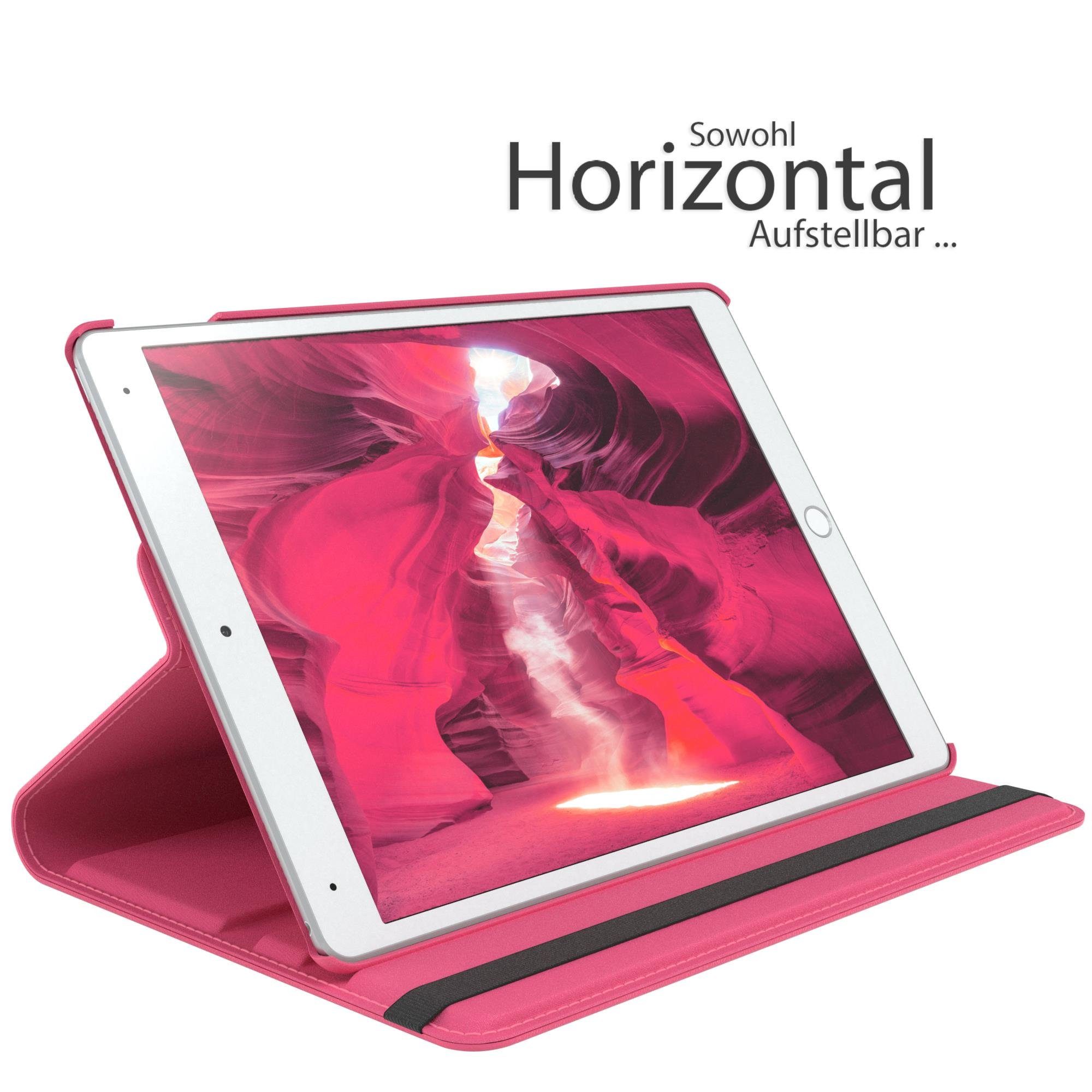EAZY CASE Tablet-Hülle Rotationcase für iPad Air 3. Gen. & Pro 10,5" 2017 10,5 Zoll, Klapphülle zum Aufstellen Rundum Hülle Book Tablet Slim Klappcase Pink