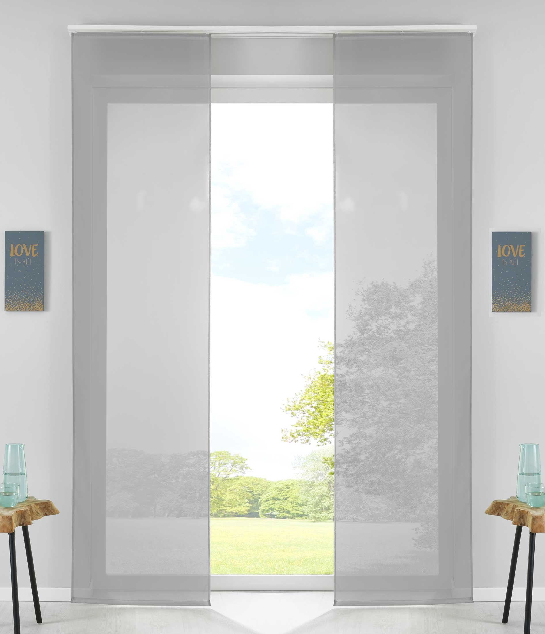 Gardinenbox Schiebegardine (2 St), Paneelwagen, transparent, Flächenvorhäng günstig online kaufen