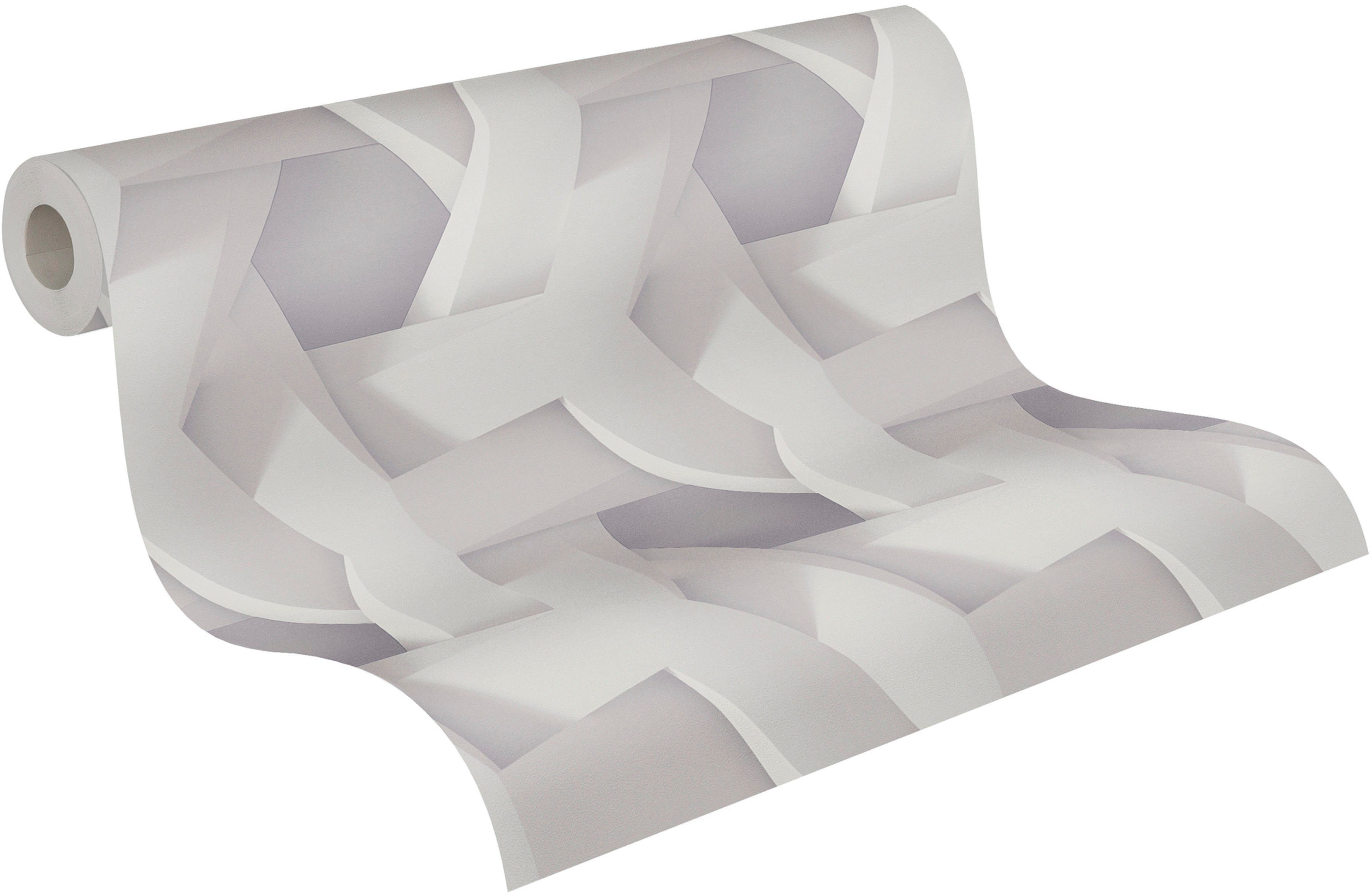 Hochklassig A.S. Création Vliestapete PintWalls 3D mit grau/weiß (1 Tiefenwirkung matt, Optik, glatt, St)